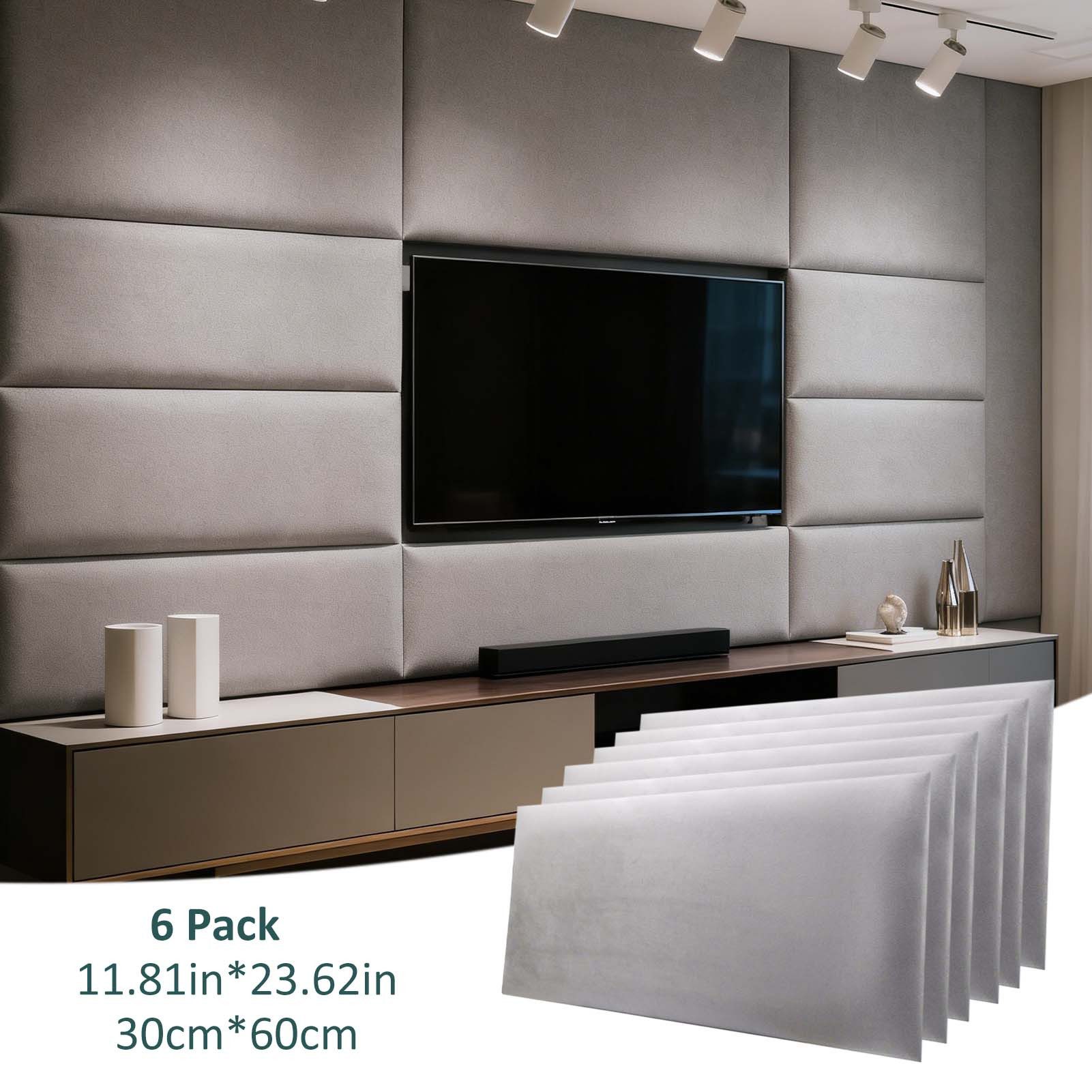 Mejale Wandpolster Wandkissen Wandmontiertes 3D gepolsterte für Schlafzimmer 30x60cm, (6 St)