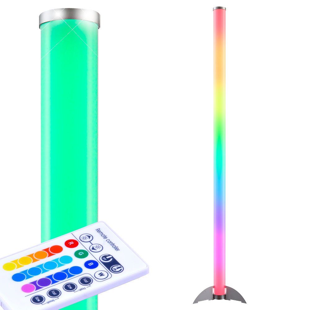 Steh Stand RGB Strahler Leuchte LED-Leuchtmittel Design etc-shop Stehlampe, LED Lampe verbaut, fest LED Farbwechsler
