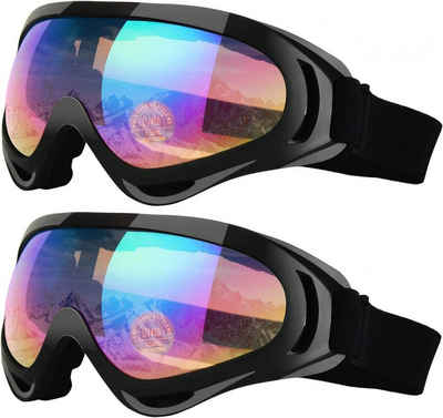 Mmgoqqt Skibrille »Unisex Skibrille für Damen und Herren, Snowboard Brille Schneebrille 100% UV-Schutz skibrille für brillenträger, Anti-Nebel Snowboard Brille Ski Goggles für Jungen«