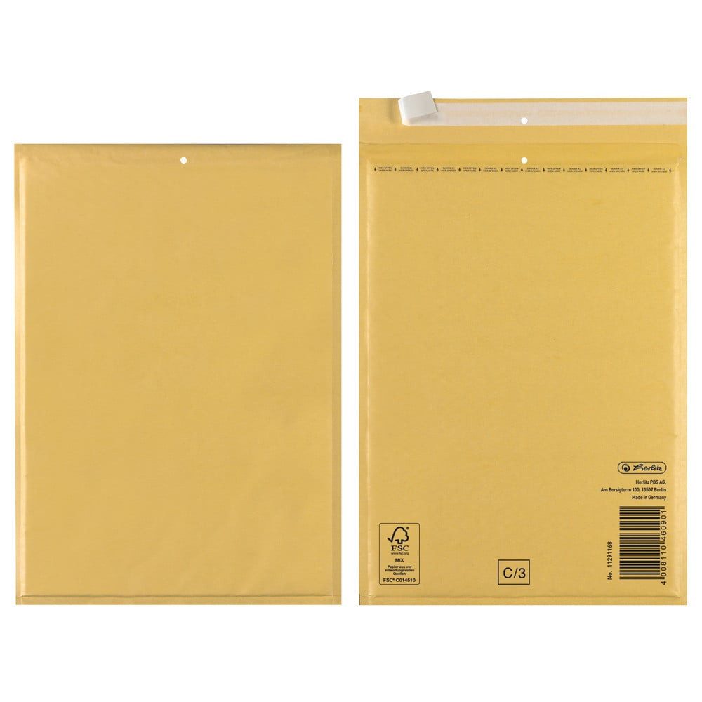 Herlitz Brieftasche herlitz Luftpolstertasche C3 4 Stück braun
