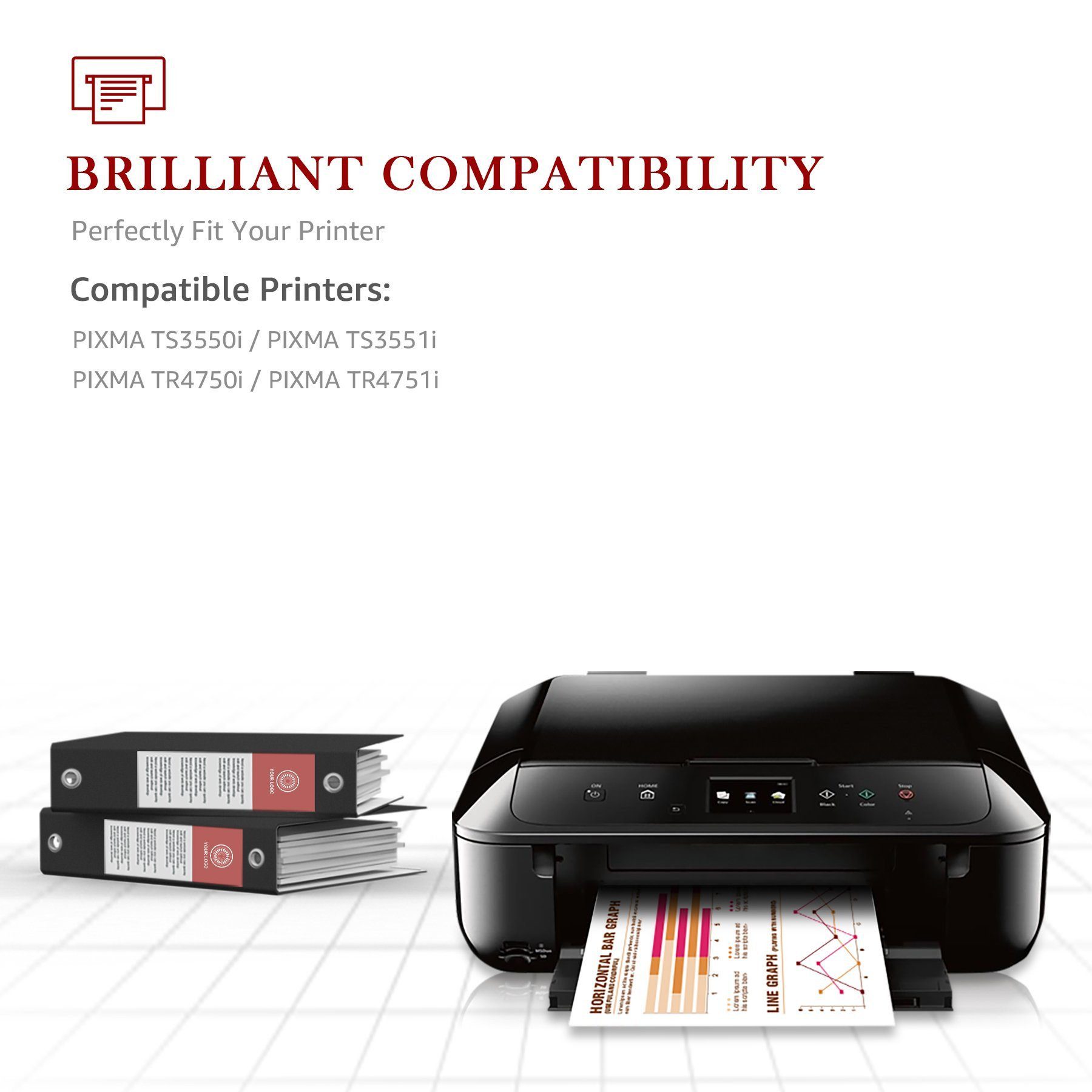 Toner Kingdom 2er-pack CANON PG-575 576 XXL Patronen Tintenpatrone (für Pixma TR4750i TR4751i TS3550i TS3551i)