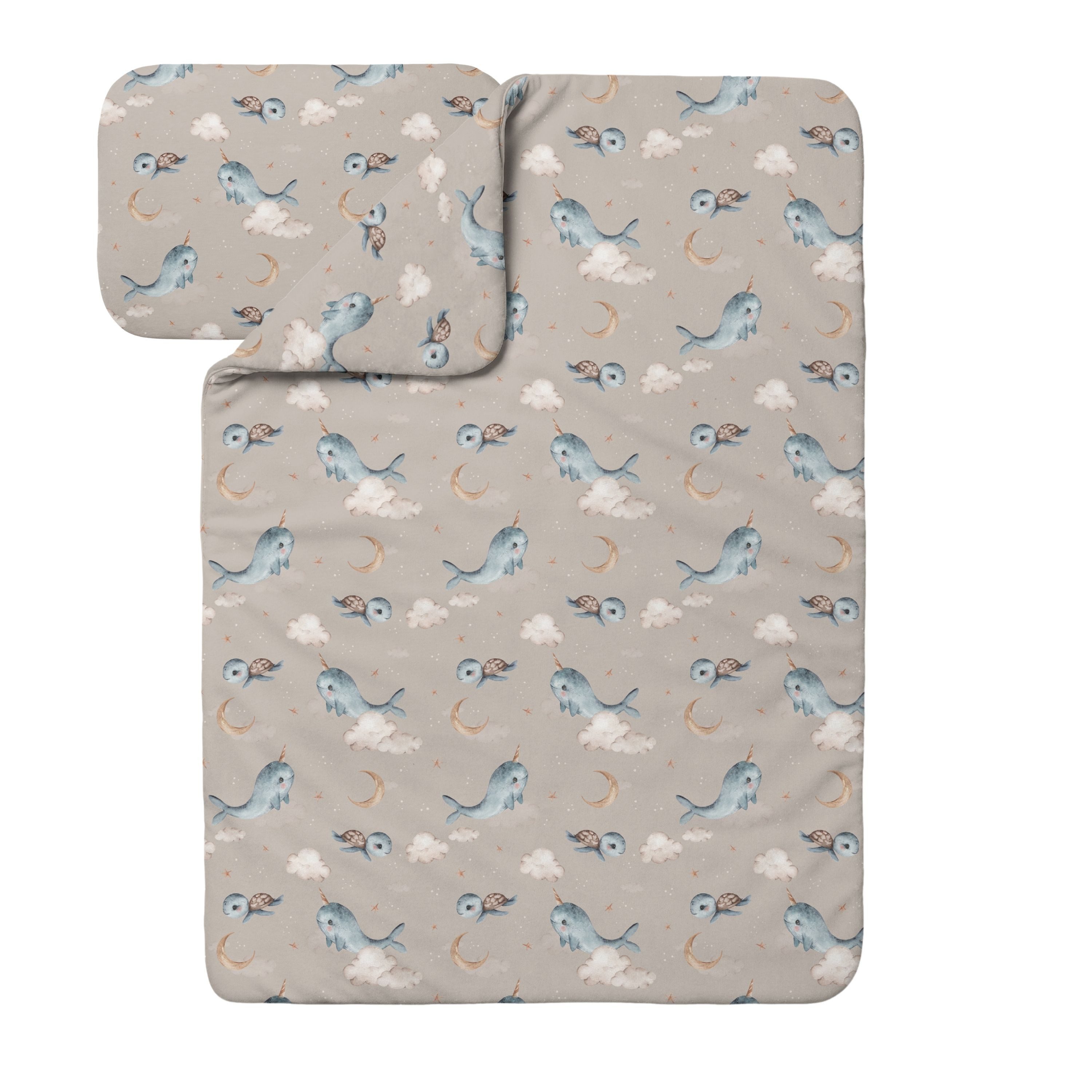 Waldin Babybettwäsche Baby Decke und Kissen Set ohne Bezug, Hypoallergen, 100% Bambus, 2 teilig, Hypoallergen