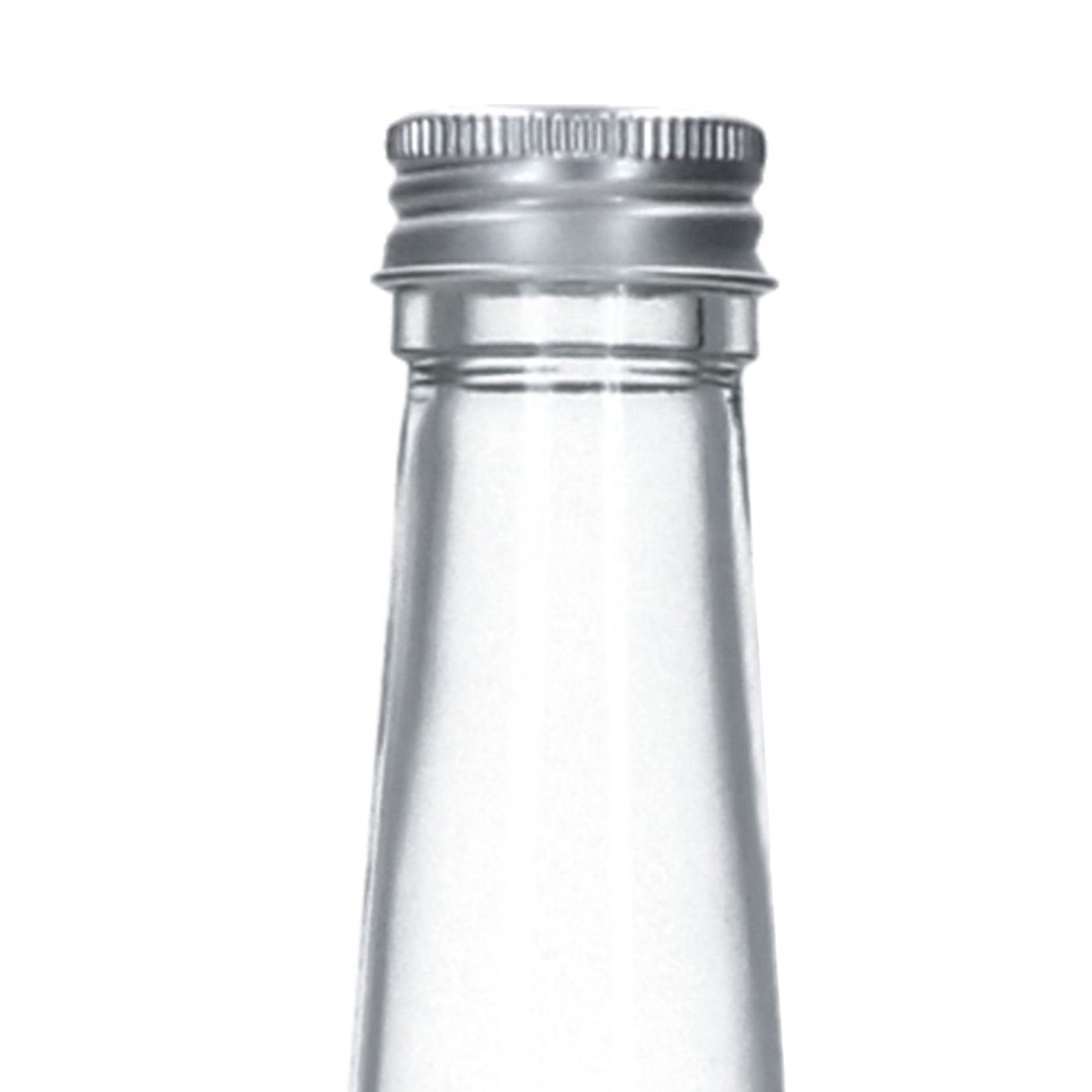 MamboCat Vorratsglas 6x Geradhalsflasche 1L + Schraubverschluss Silber 1000ml Glasflasche, Glas – Bild 2 von 5