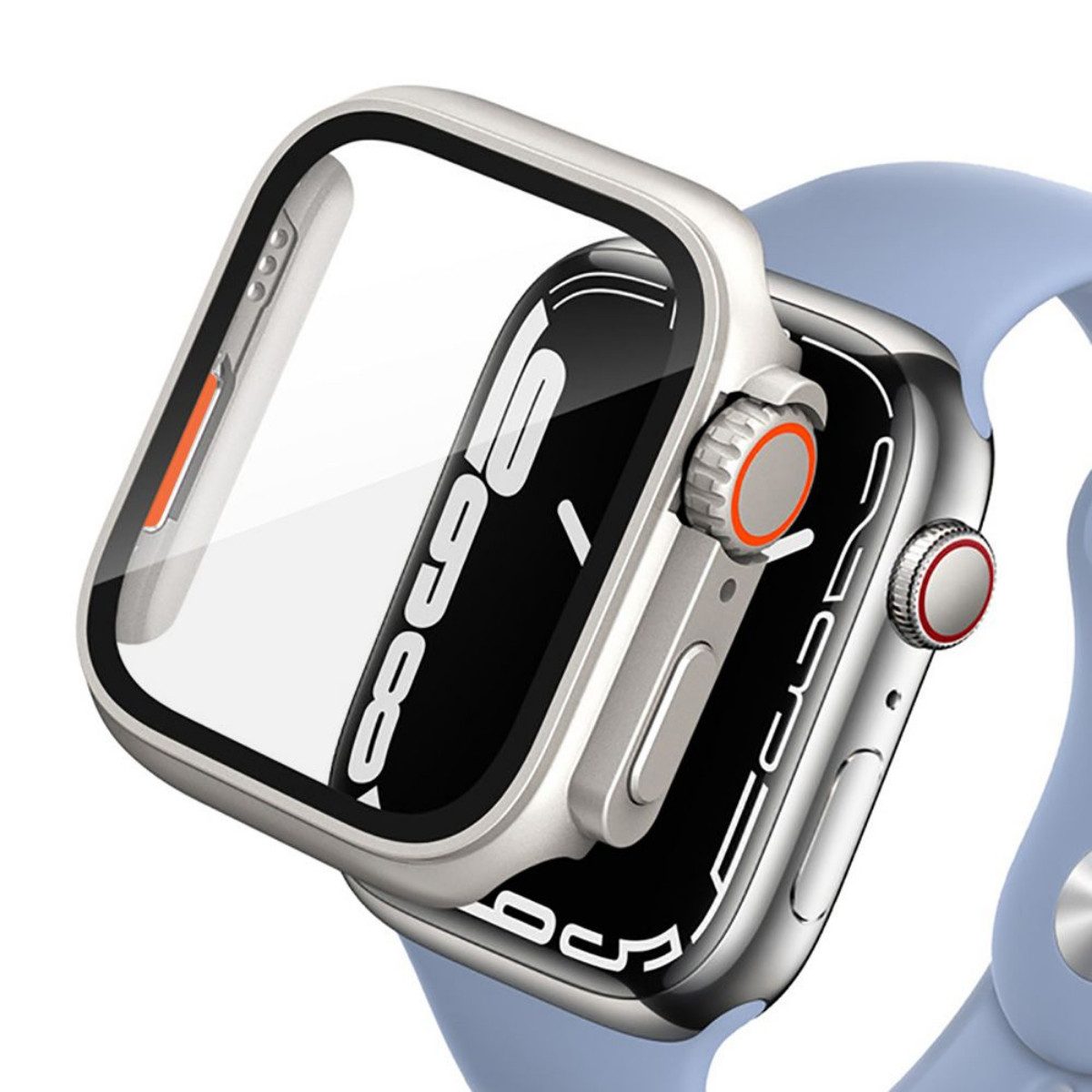 Smartwatch-Hülle Defense360 Gehäuse Kompatibel mit Apple Watch 7 (45 mm)– Titanorange