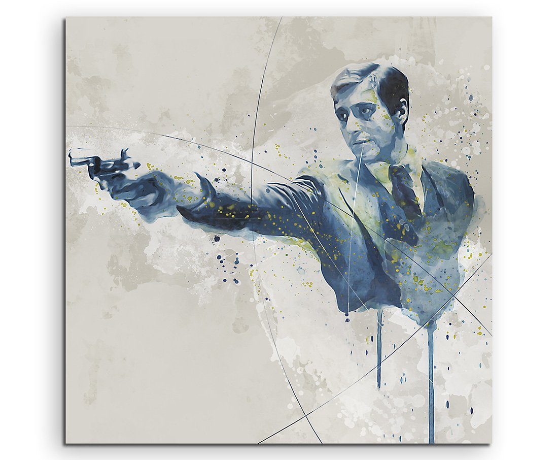 Sinus Art Leinwandbild Al Pacino Der Pate Aqua 60x60cm Aqua Art Wandbild