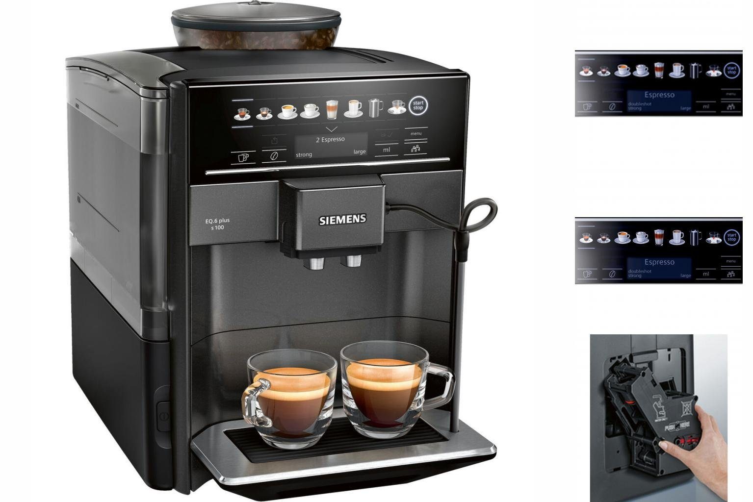 SIEMENS Kaffeevollautomat Superautomatische Kaffeemaschine Siemens AG s100 Schwarz 1500 W 15 bar