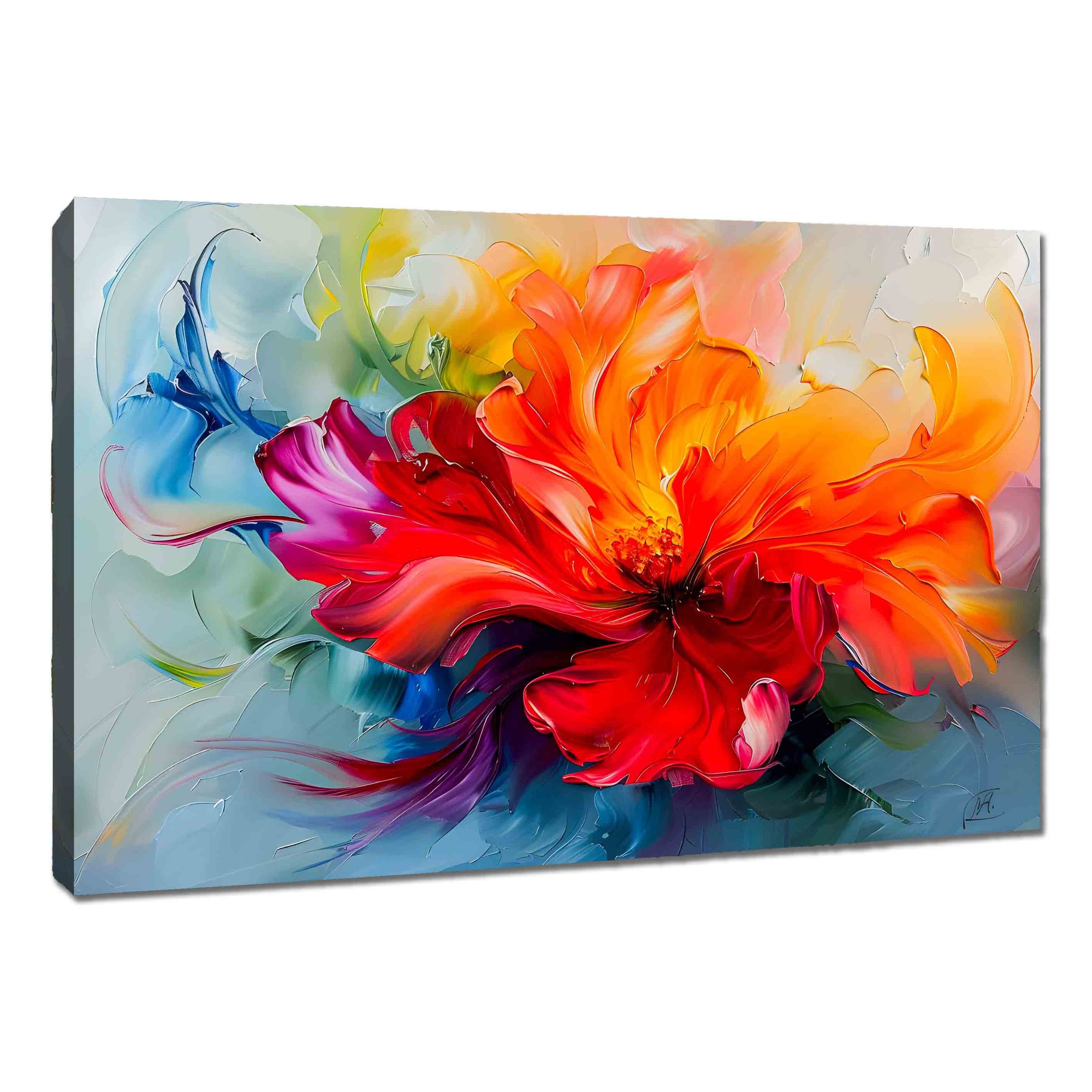 Leinwando Wandbild Leinwandbild - Abstrakte Blumen günstig online kaufen