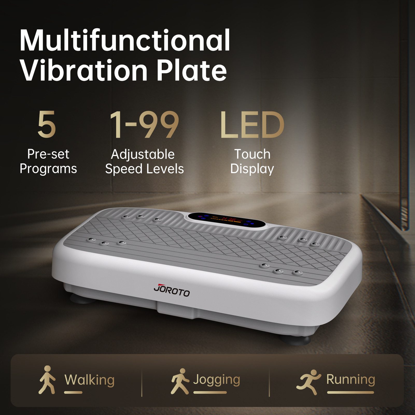 JOROTO Vibrationsplatte JOROTO leise und rutschfeste Vibrationsplatte für zu Hause