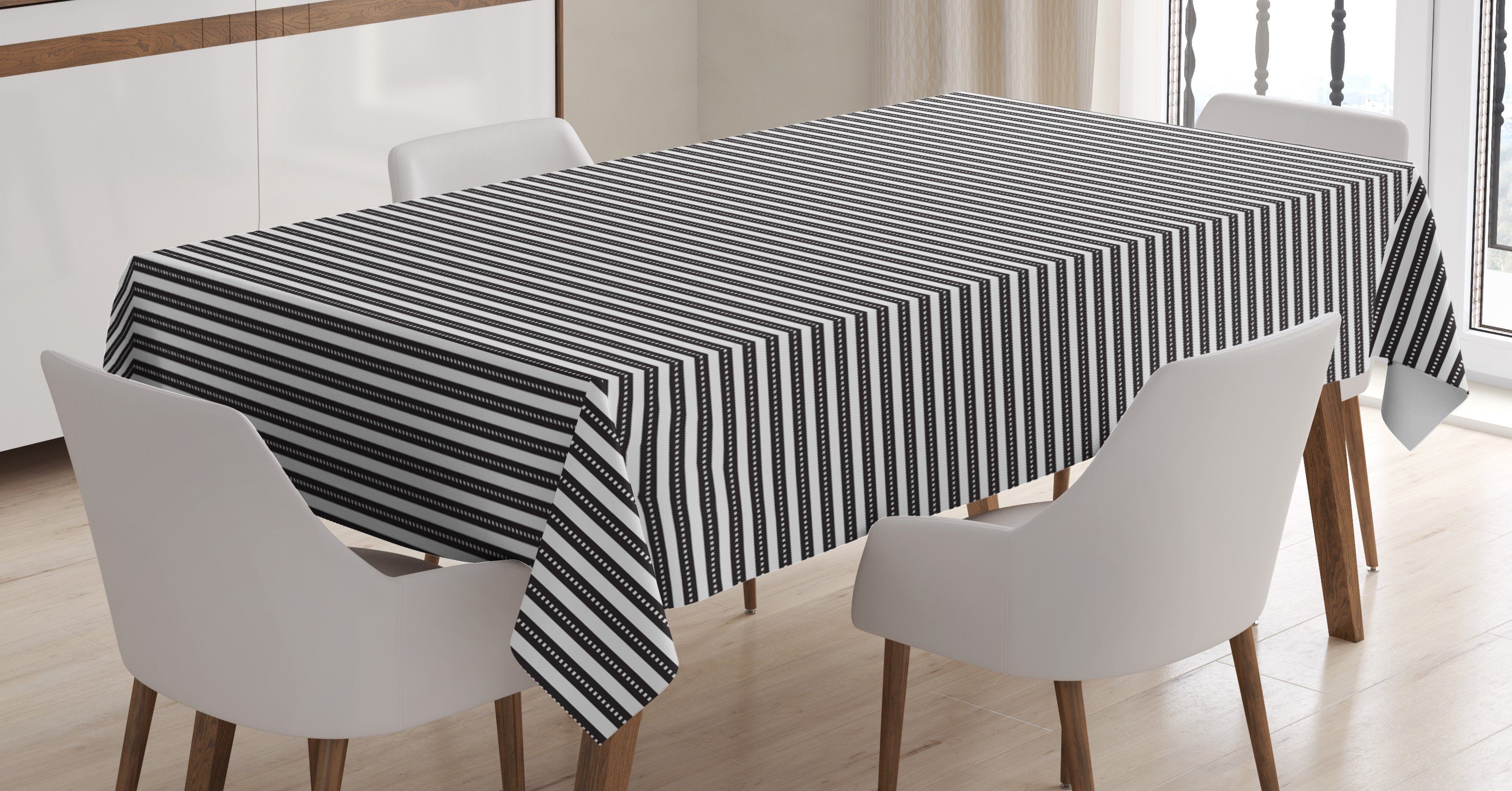 Farbfest Außen Moderne abstrakte Farben, Tischdecke Für geeignet den Bereich Streifen Waschbar Abakuhaus Klare Symmetric