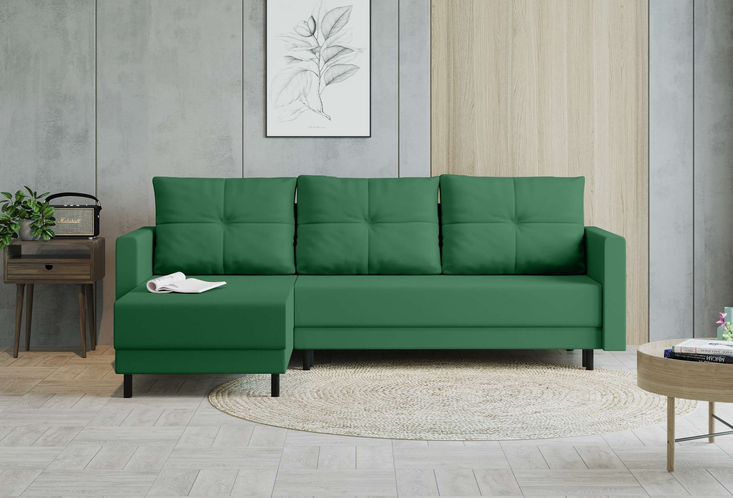 Paloma, Sofa, Sitzkomfort, Design Ecksofa L-Form, Bettkasten, Modern Stylefy Eckcouch, Bettfunktion, mit mit