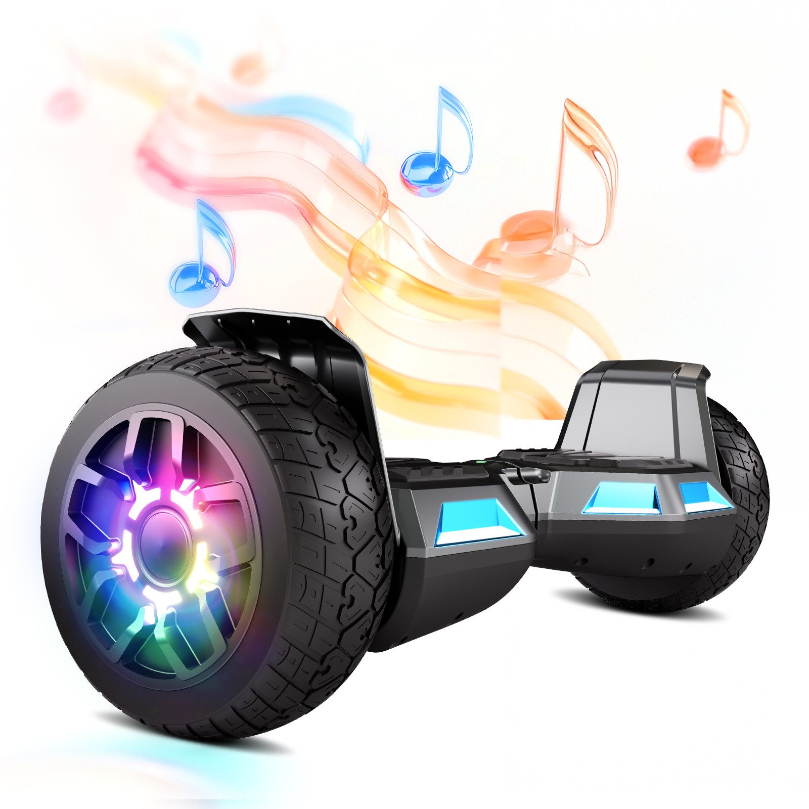 SISIGAD Balance Scooter 8,5'' Dualmotorräder, Hoverboard mit LED-Licht, Smart Bluetooth, 10 km/h, Hoverboard mit LED Lichter Bluetooth,Geschenk für Kinder