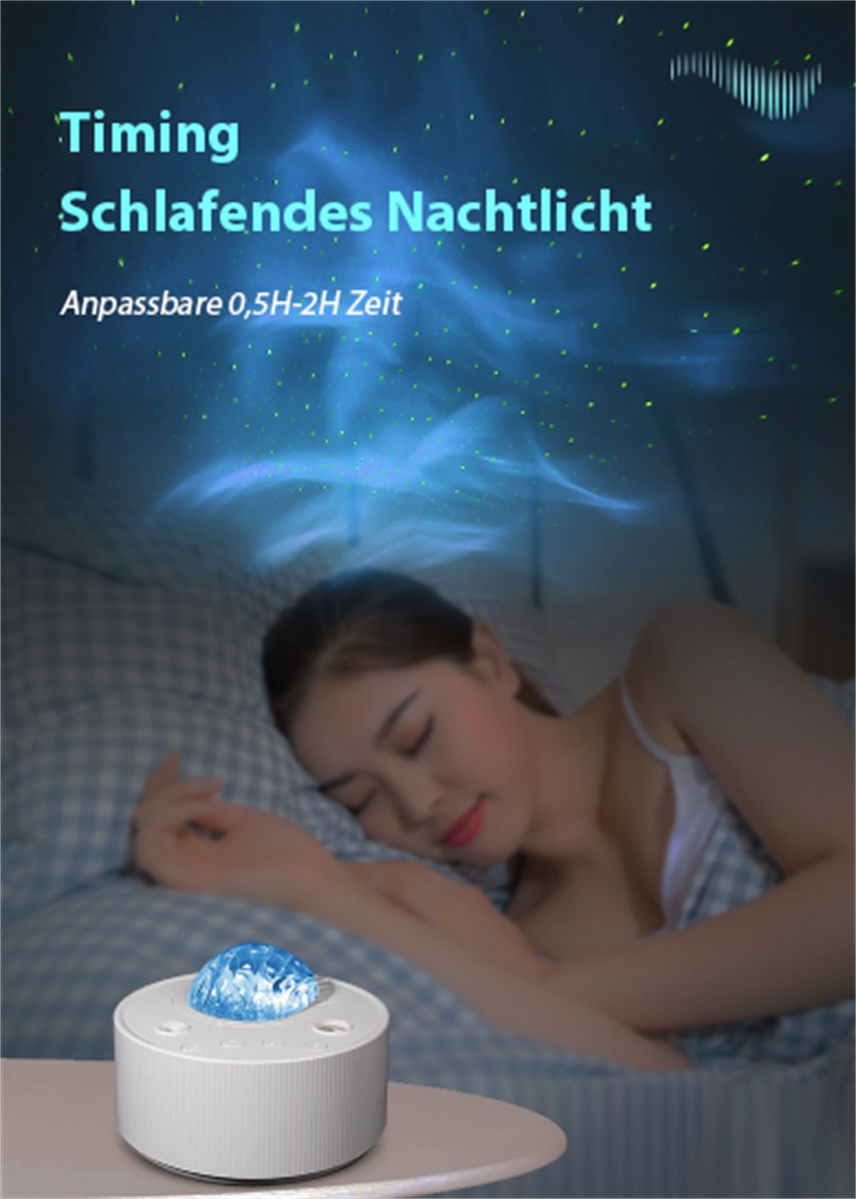 carefully selected LED bunte Nachtlicht LED-Sternenhimmellicht, Schwarz Musik-Nachtlicht-Geschenkbox rotierende