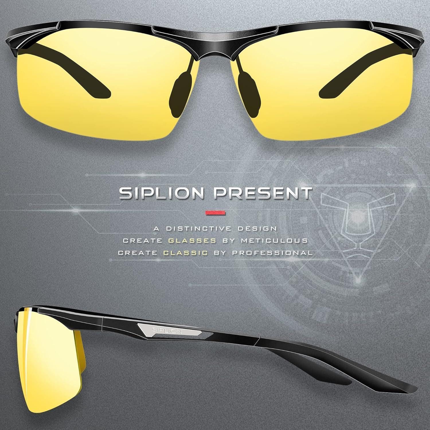 LuxusKollektion Arbeitsschutzbrille Sportbrille Herren polarisierte UV400 Metall Al Mg 8729 Nachtbrillen