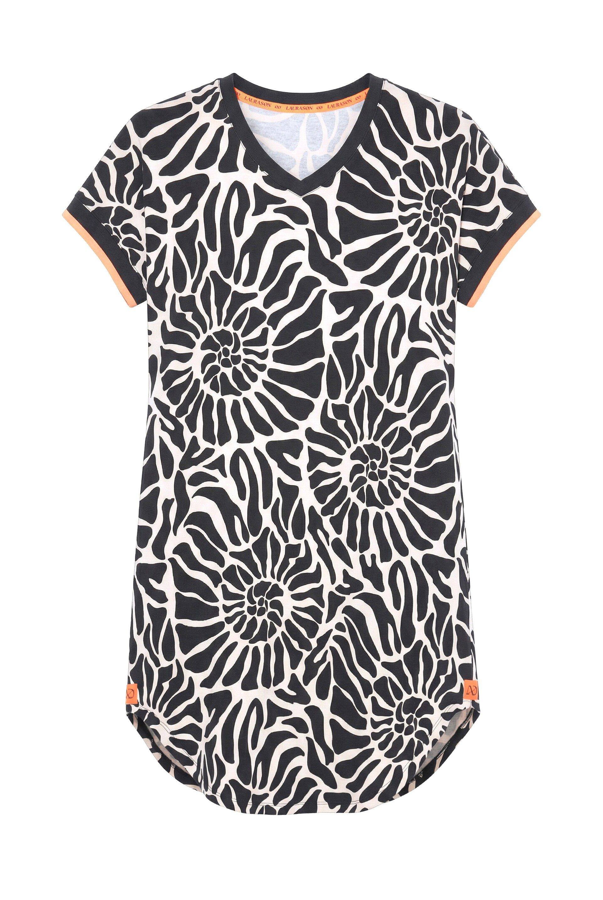 Laurasøn Jerseykleid Druck-Shirt-KleidV-Ausschnitt MIG günstig online kaufen
