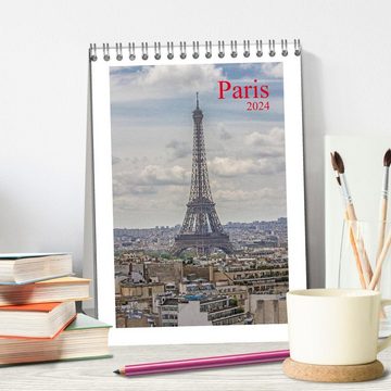 CALVENDO Wandkalender Paris (Tischkalender 2024 DIN A5 hoch), CALVENDO Monatskalender