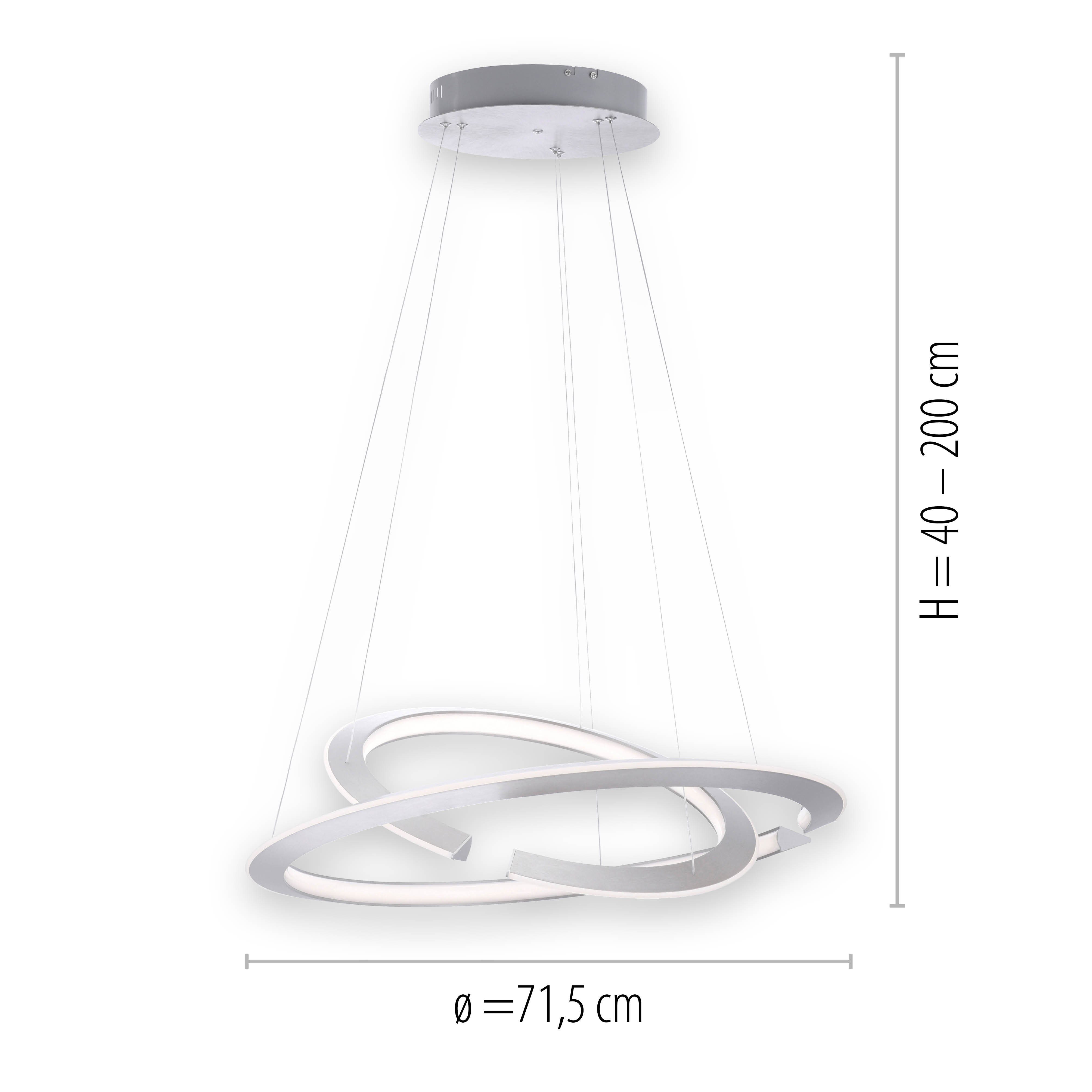 nach Deckenleuchte Netz, CCT Fernbedienung, Trennung LED Infrarot inkl., Memory, - warmweiß über ALESSA, fest vom kaltweiß, integriert, Neuhaus Paul LED Dimmfunktion, - LED Fernbedienung,