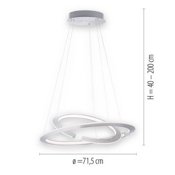 Paul Neuhaus LED Deckenleuchte ALESSA, CCT - über Fernbedienung, Dimmfunktion, Fernbedienung, Infrarot inkl., Memory, nach Trennung vom Netz, LED fest integriert, warmweiß - kaltweiß, LED