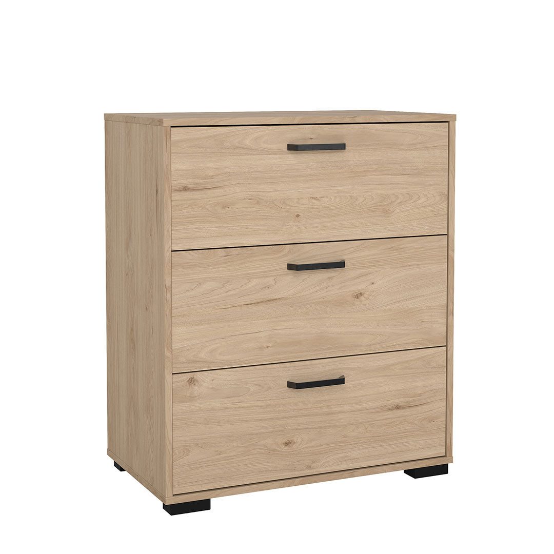 ebuy24 Kommode Sofia Kommode 3 Schubladen Eiche Dekor.