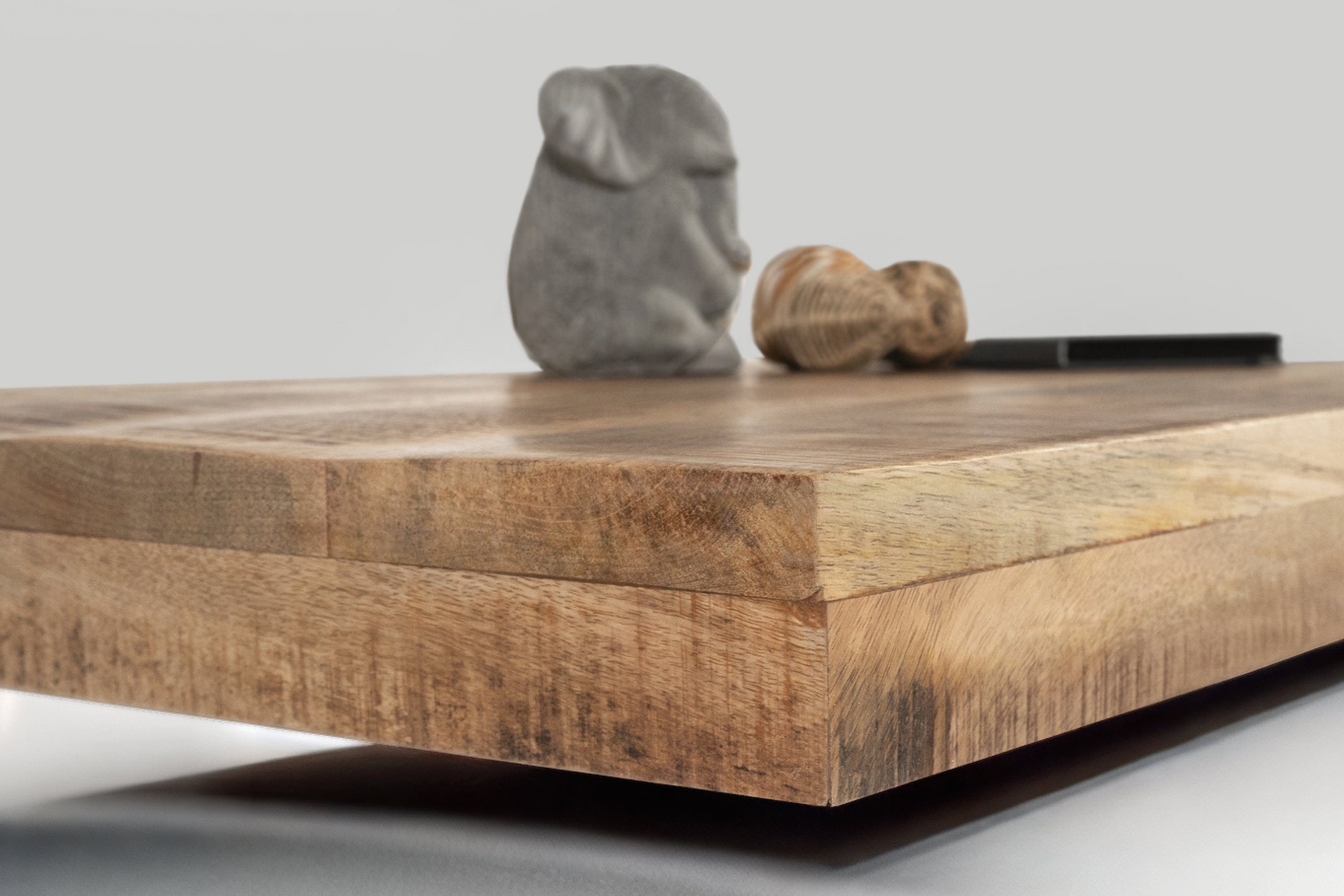 SAM® Esstisch Jamiro, massives Mangoholz, gerade Kante, Metallgestell, bis 3 Meter