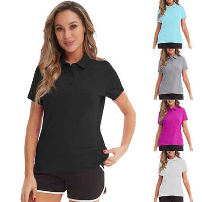 MEETYOO Poloshirt Poloshirt Damen Kurzarm (Golf Polohemd, Lady Premium Shirts) Atmungsaktiv Sport Outdoor T-Shirts, für Golf Tennis