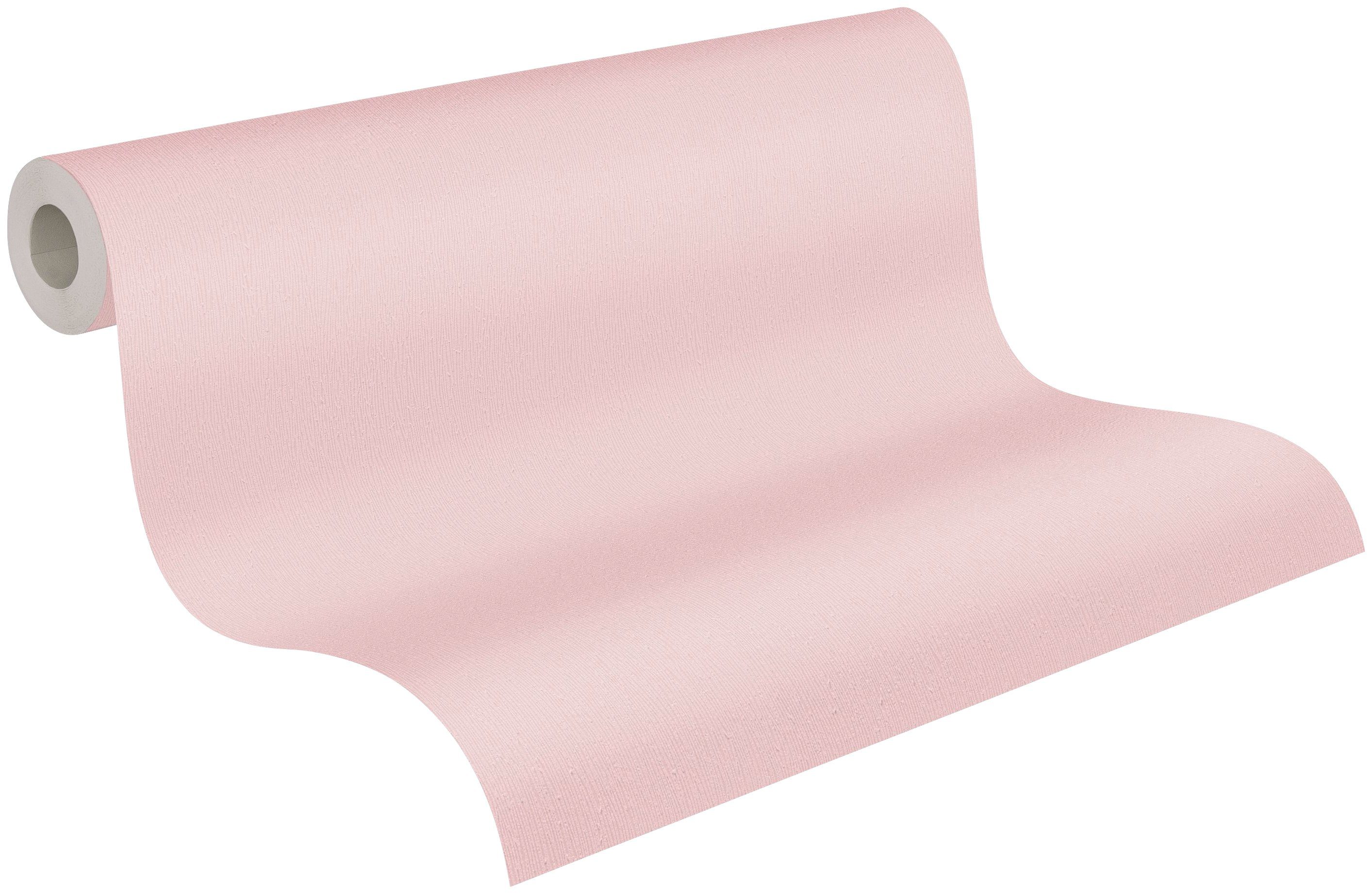 rosa einfarbig, unifarben, Tapete A.S. Création Uni Trendwall, Vliestapete