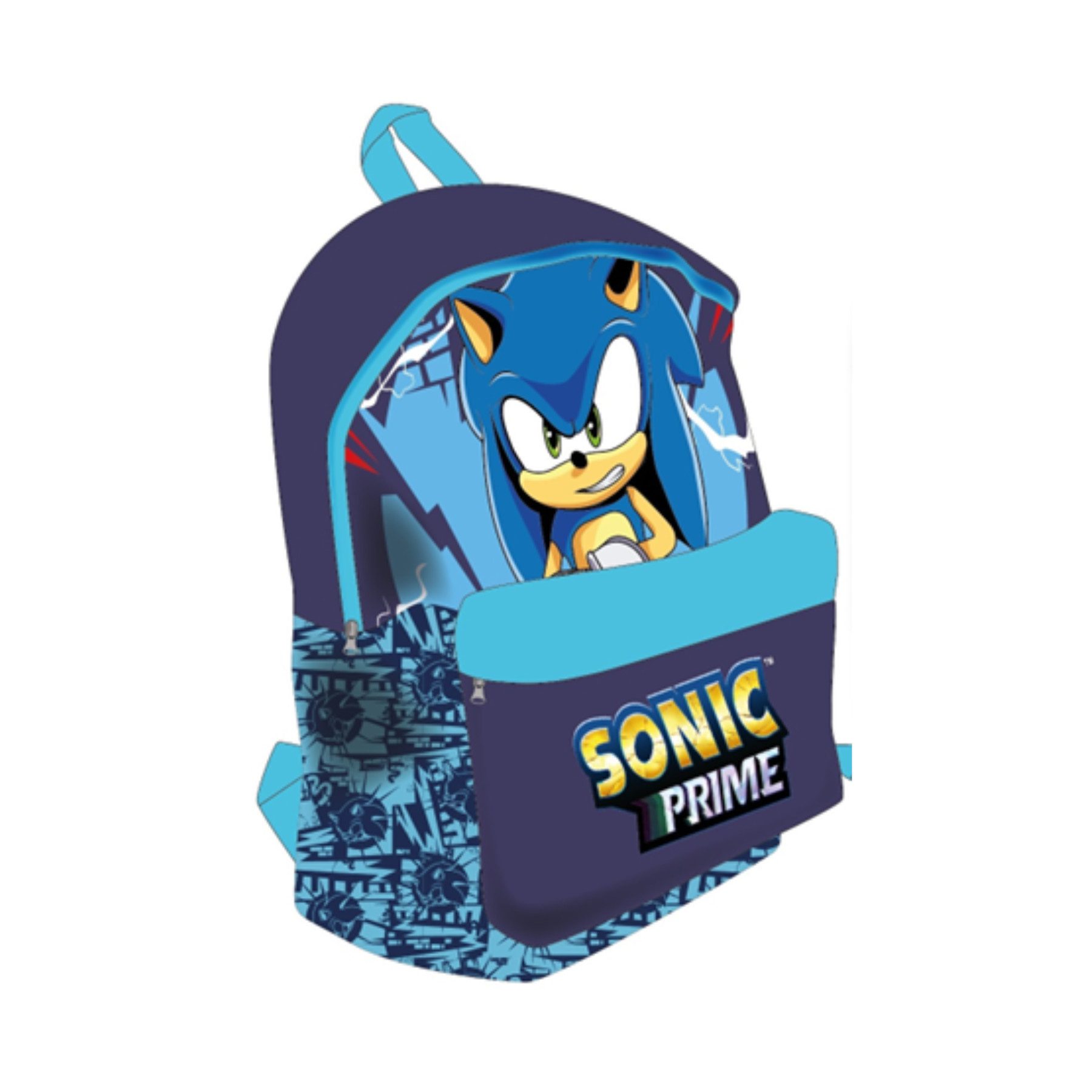 Sonic The Hedgehog Kinderrucksack Sonic Prime Jungen Rucksack Tasche Gr. 40x30x15 cm