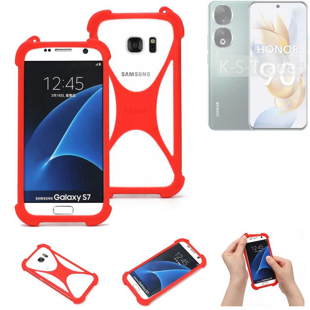 K-S-Trade Handyhülle für Honor 90, Handy-Hülle Schutz-Hülle Bumper Silikon Schutz Hülle Cover Case