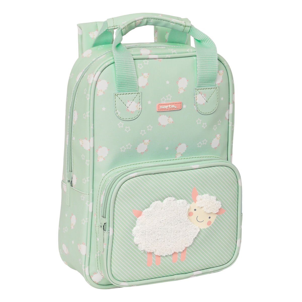 safta Rucksack Kinderrucksack Safta Ovejita grün 20 x 28 x 8 cm