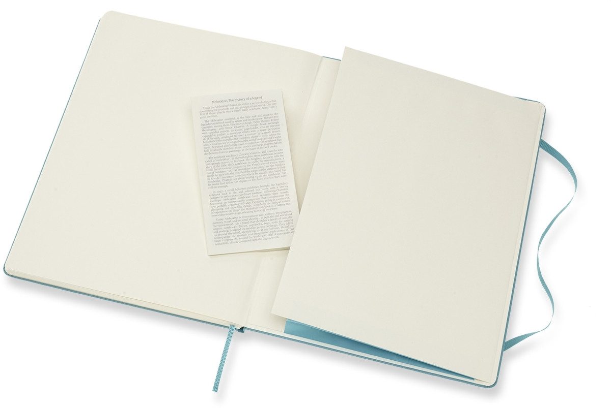 MOLESKINE Notizbuch Notizbuch XL 19x25cm liniert Hardcover 96 Blatt riffblau