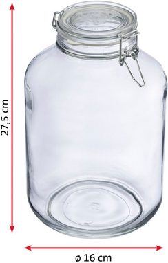 WESTMARK Fermentationsglas, Glas, Kunststoff, (1-tlg), 5 Liter
