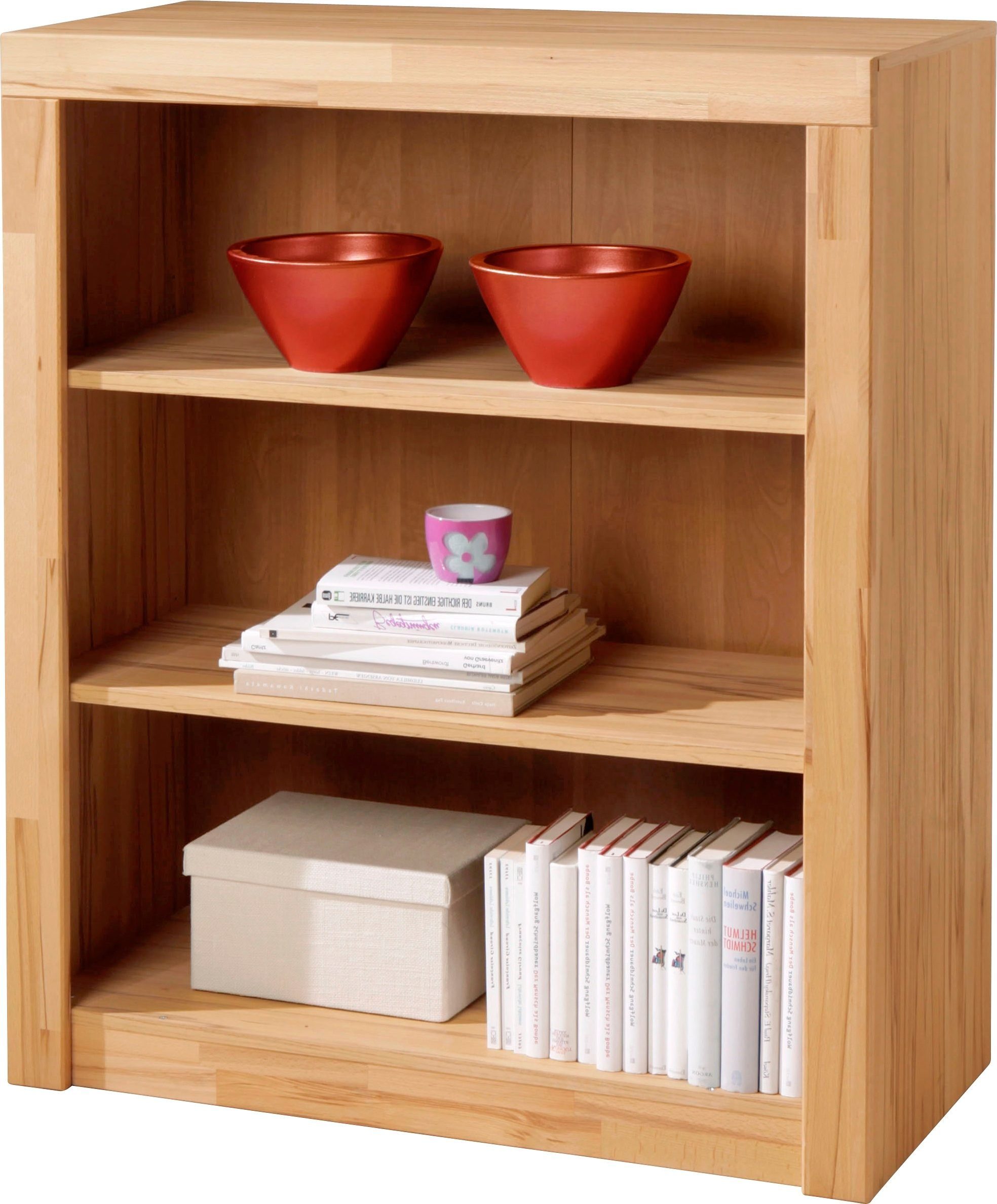 VOGL Möbelfabrik Bücherregal Toronto, in 2 Höhen, Breite 90 cm, teilmassiv, Made in Germany