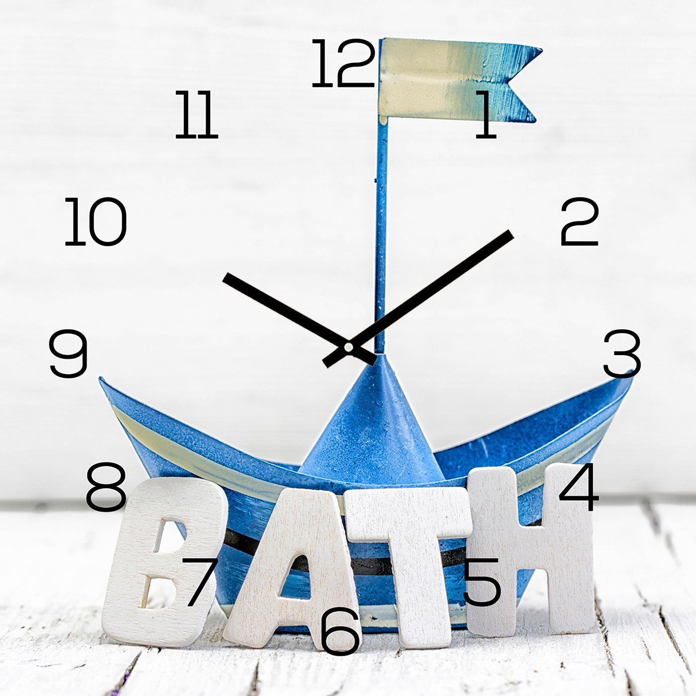 Levandeo® Wanduhr (levandeo Wanduhr Glas 30x30cm günstig online kaufen