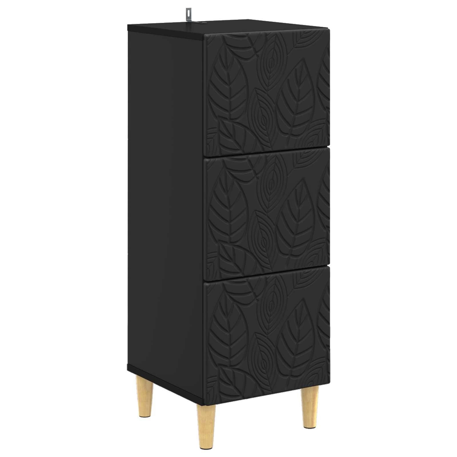 vidaXL Schranksystem Schubladenschrank Schwarz 33 x 34,5 x 90 cm Holzwerkstoff (1-St)
