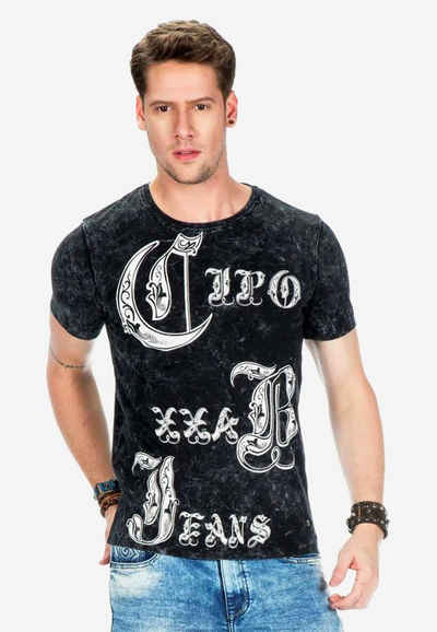 Cipo & Baxx T-Shirt mit stylischen Printmotiven