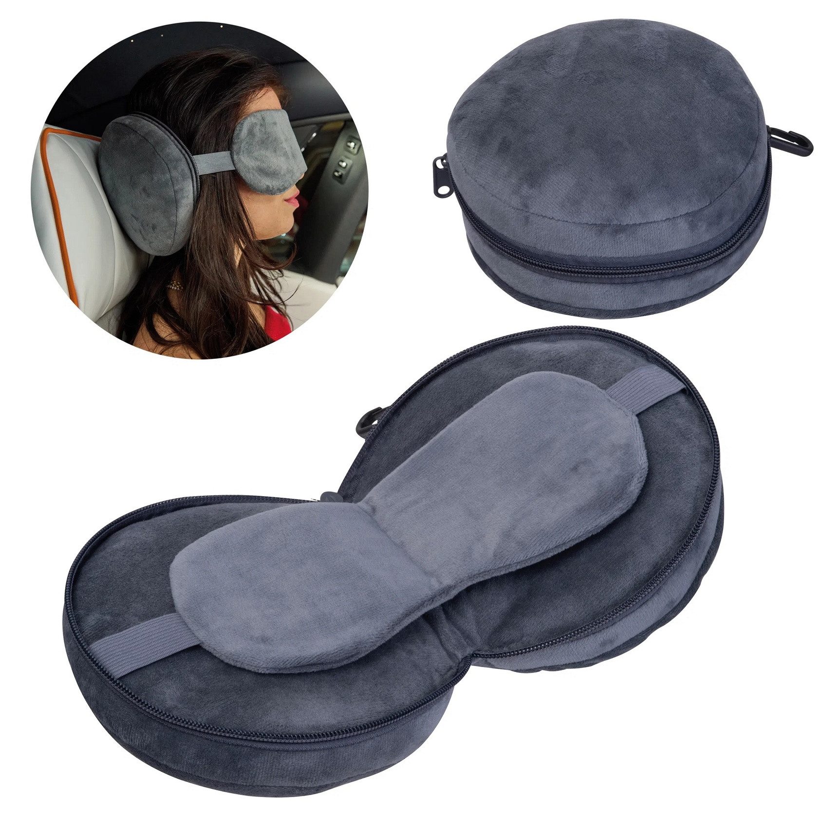 Reisekissen Reise-Kissen Set mit Schlafmaske / Augenmaske