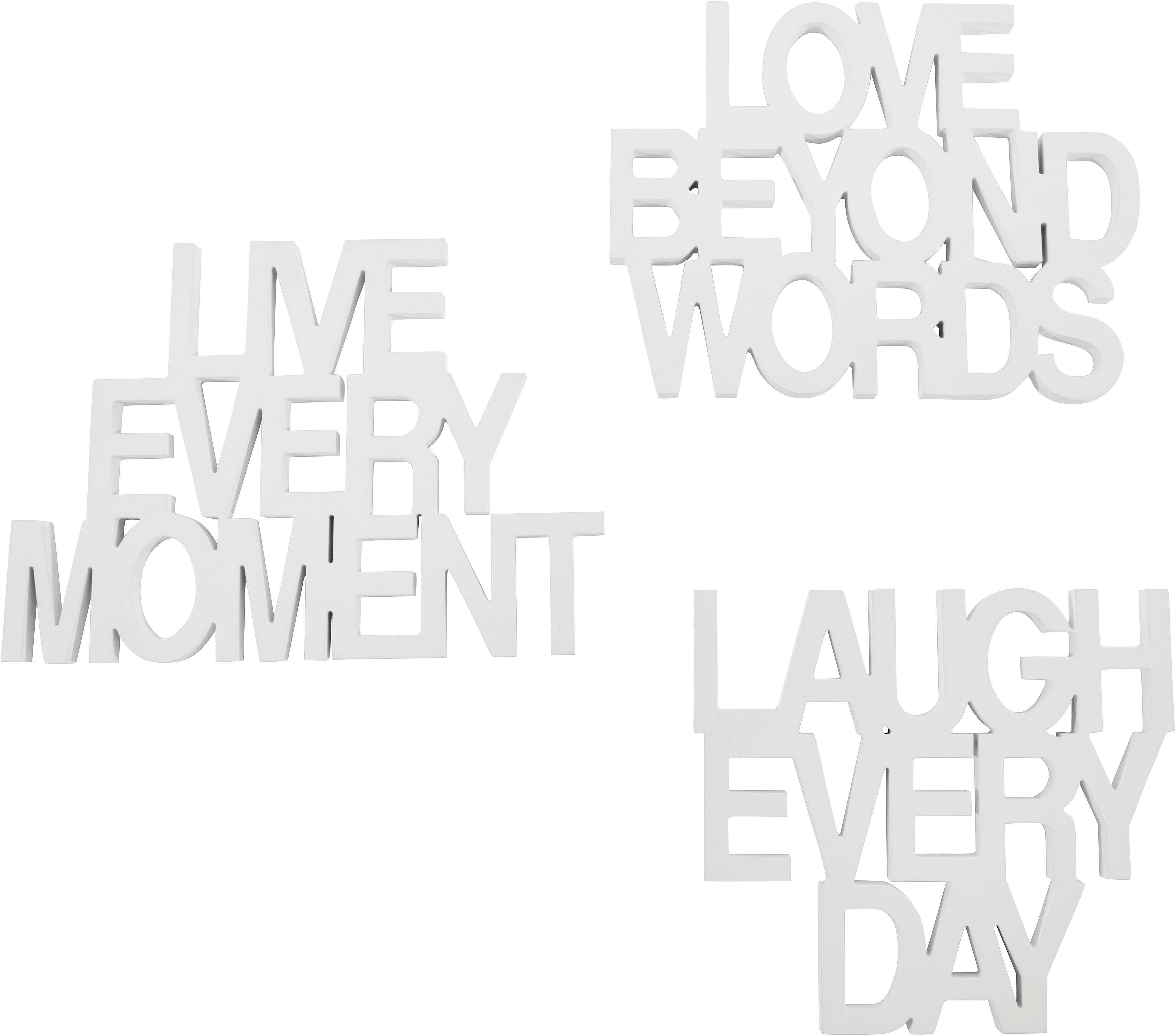 - every (3 Moment Words Live Laugh Love Schriftzug Wanddekoobjekt beyond Wanddeko every andas Day St), -