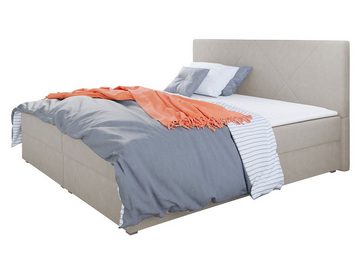 MIRJAN24 Boxspringbett Fado IV (Kopfteil, Matratze und Topper), Continentalbett mit 2 Bettkästen, Doppelbett