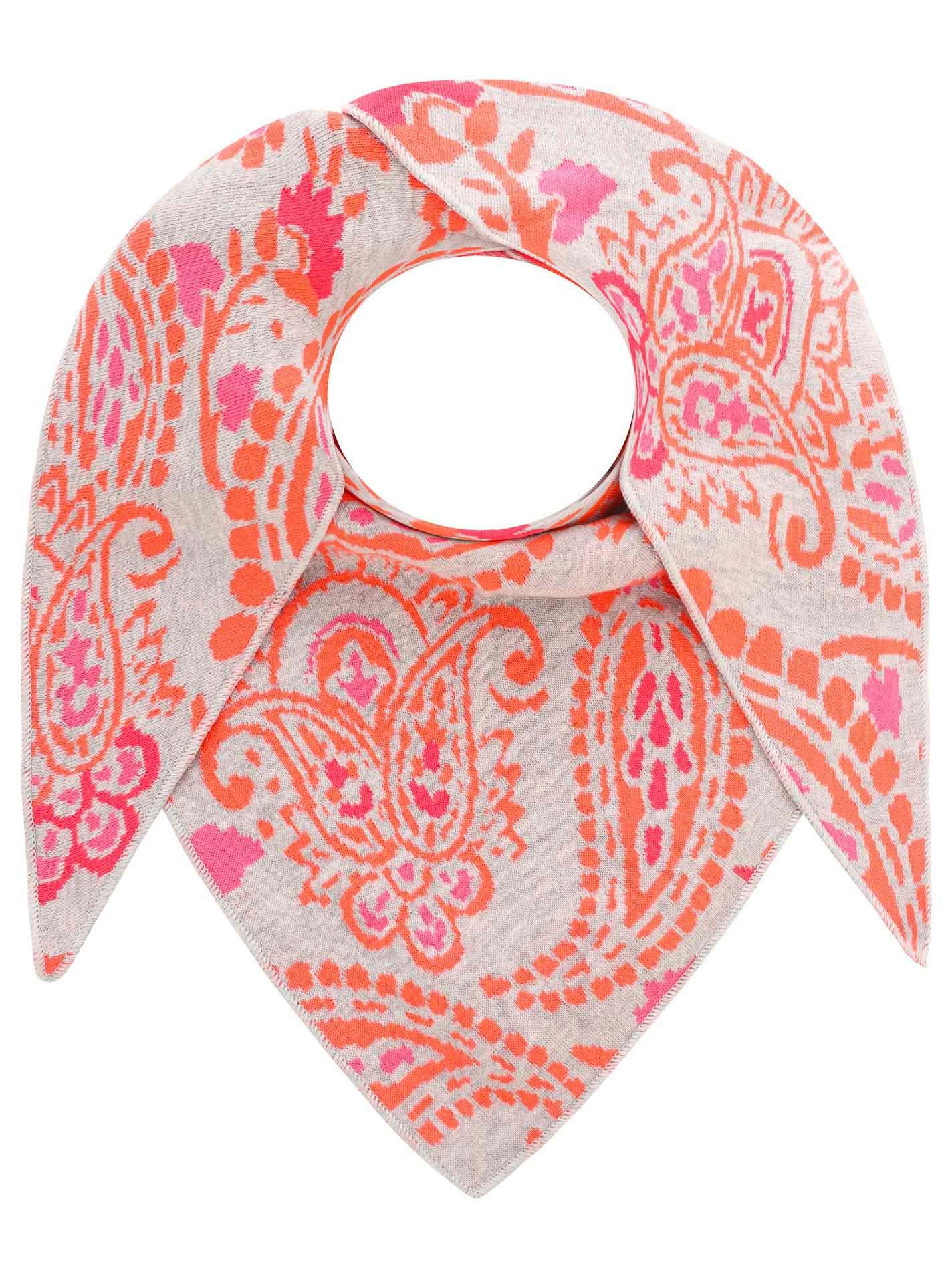 Zwillingsherz Dreieckstuch "Cozy Paisley", modisches Muster, Strick, wärmend