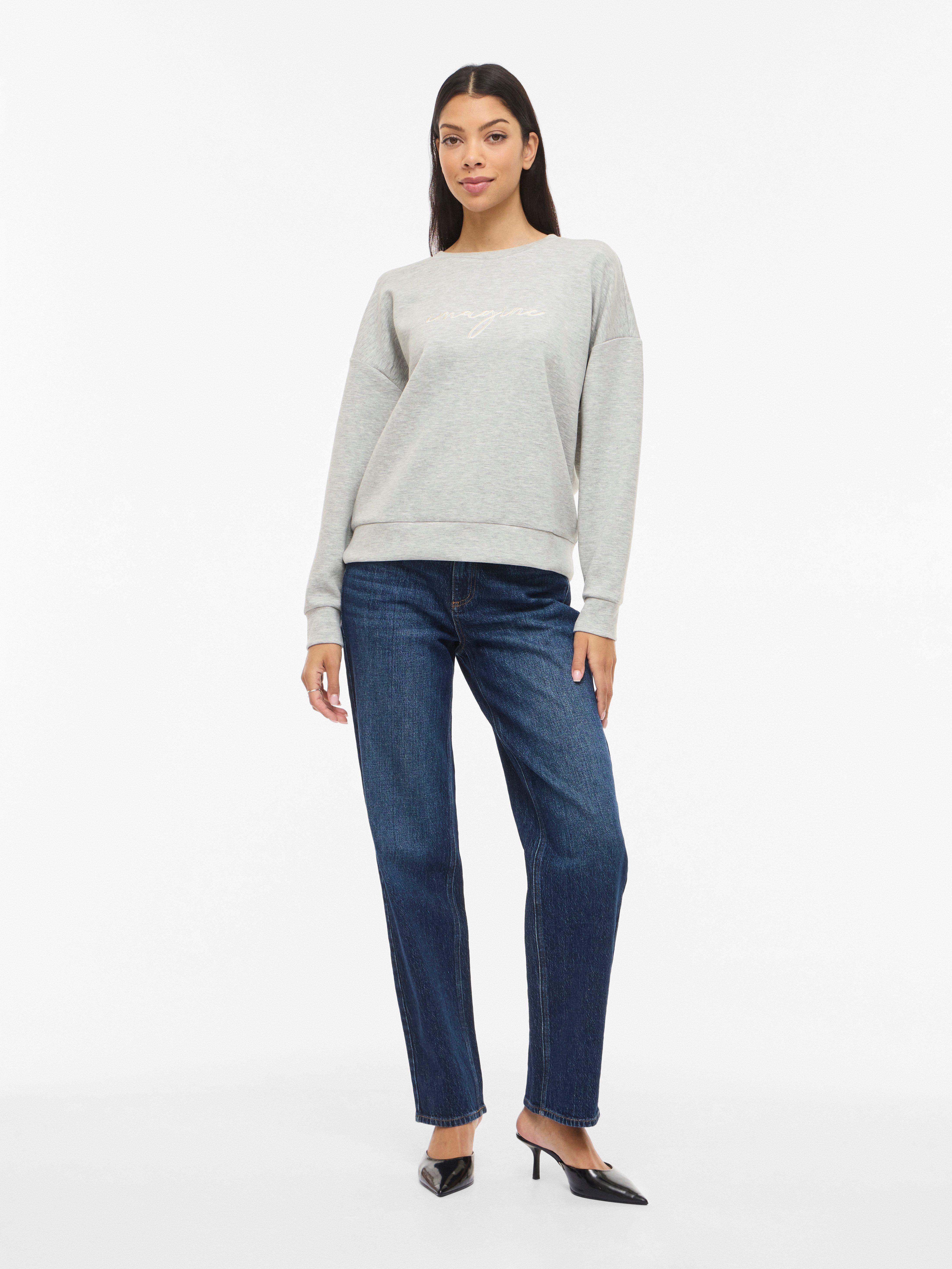 Vila Sweater VISIFFI IMAGINE O-NECK L/S TOP/PB – Bild 4 von 5