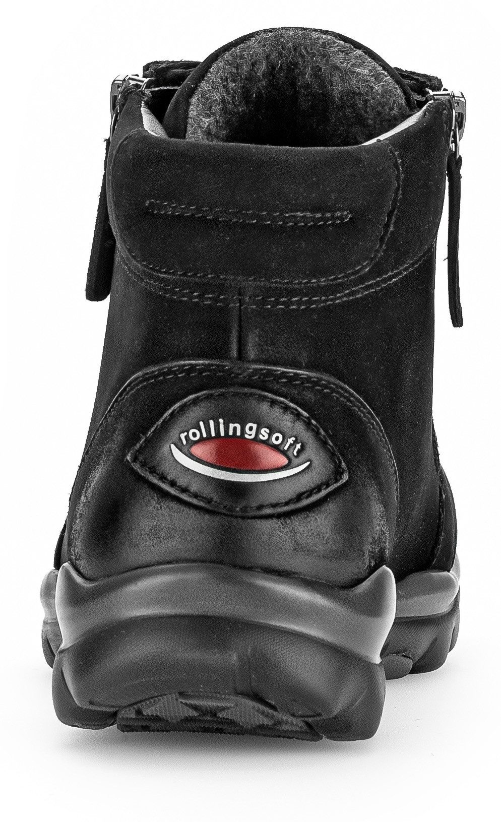 rollingsoft Schnürboots, Keilabsatz, Komfortboots mit profilierter Gummilaufsohle