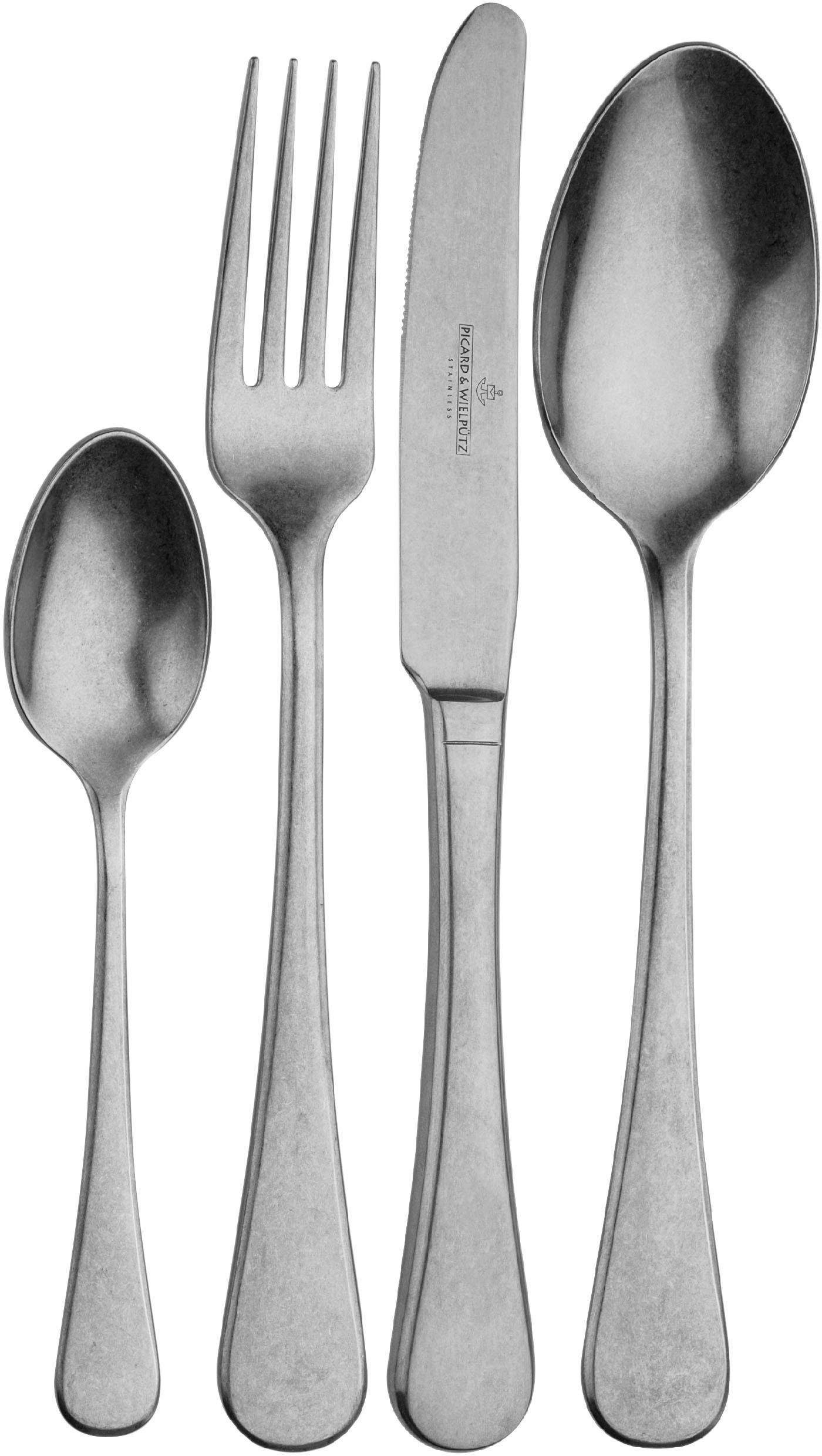 Picard & Wielpütz Solingen Besteck-Set Rossini (24-tlg), 6 Personen, Edelstahl, mit Klappetui