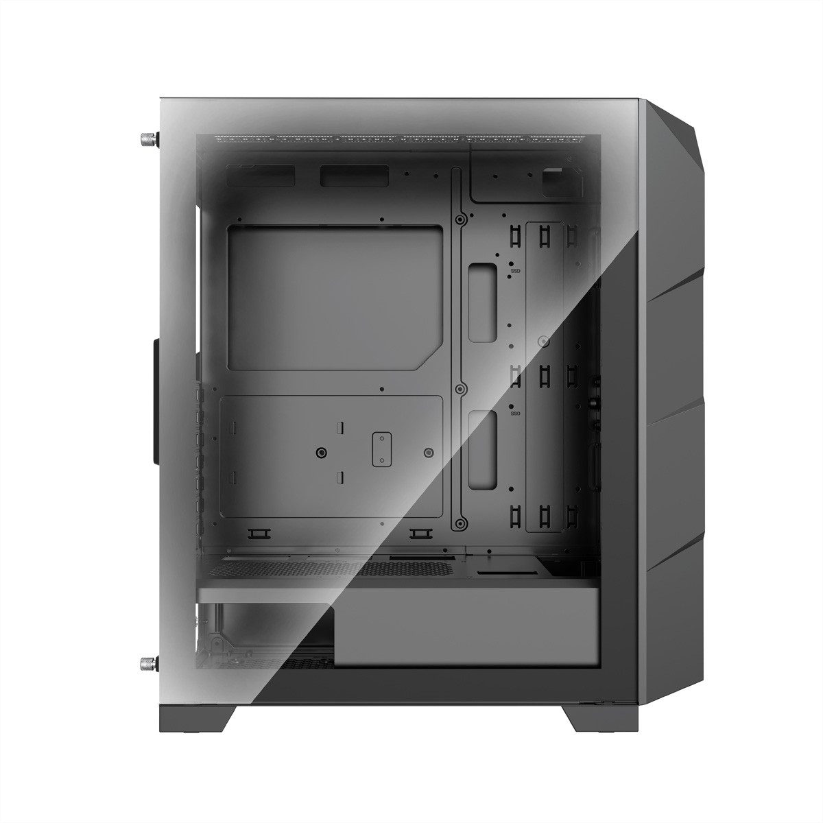 Xilence PC-Gehäuse Xilent Breeze II ATX PC-Gehäuse schwarz, X812.ARGB Gaming ATX PC Case, XG181