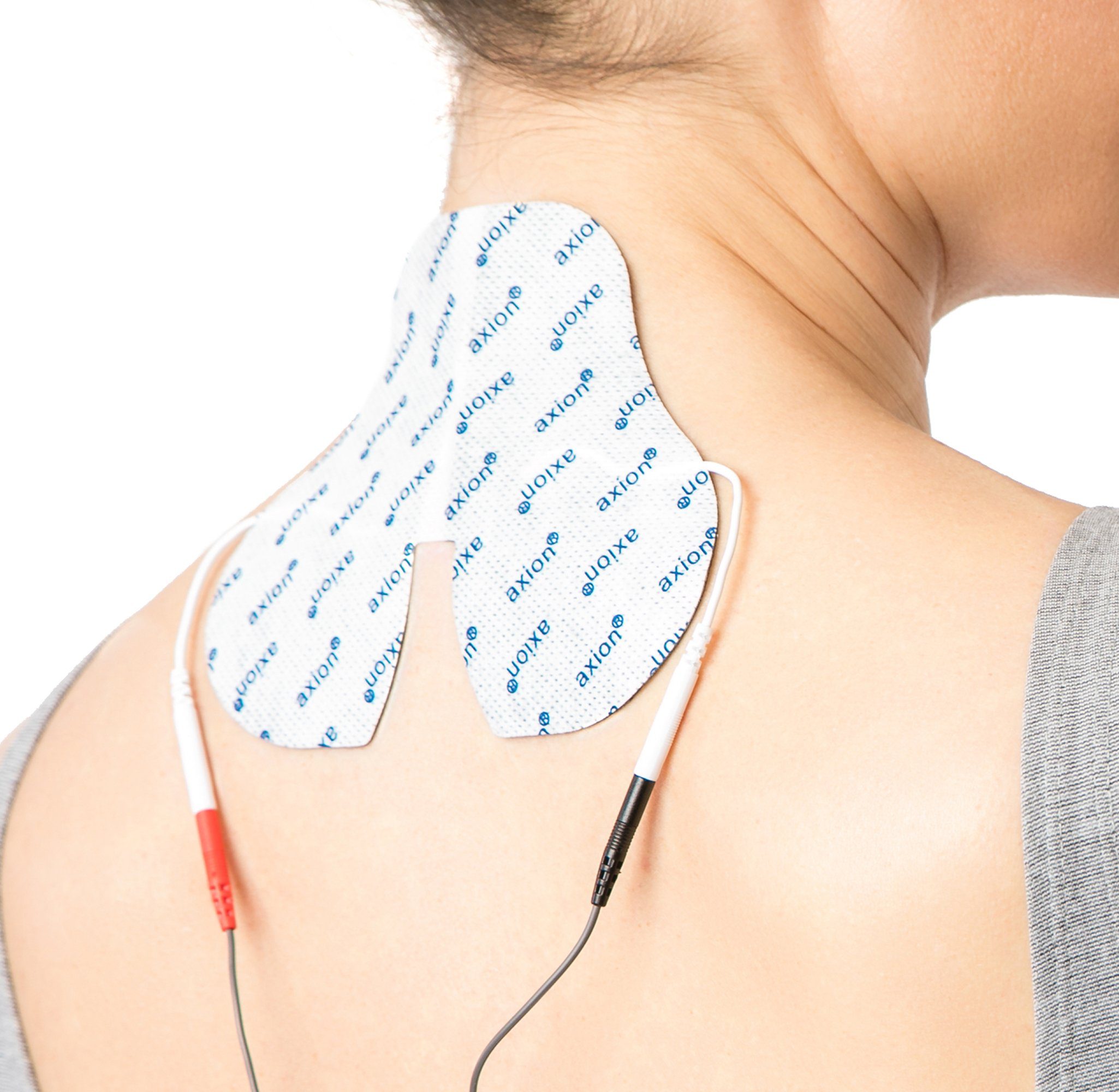 Axion Elektrodenpads passend zu Prorelax, Promed, axion -Nackenelektrode 2mm Steckanschluss, 2 St.,selbstklebende TENS EMS Elektroden für TENS EMS Geräte