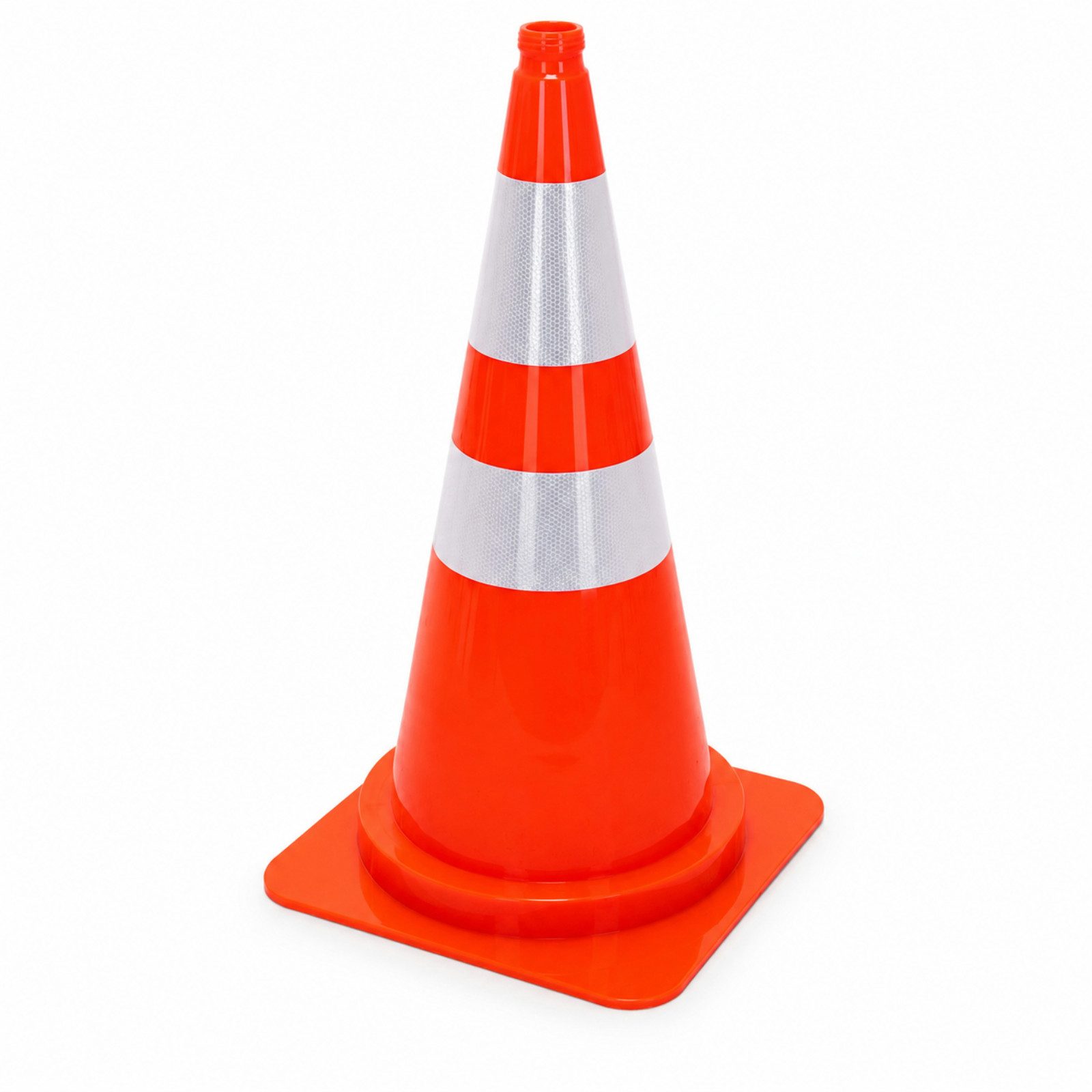 HAGO Leitkegel XXL Pylone Warnkegel Markierungskegel Absperrung Hütchen Orange (Einzelartikel, 1 St., 1 × XXL Verkehrsleitkegel 75 cm Pylone Warnkegel Markierungskegel), Robuste PE-Ausführung, zwei reflektierende Streifen, auffällige orange