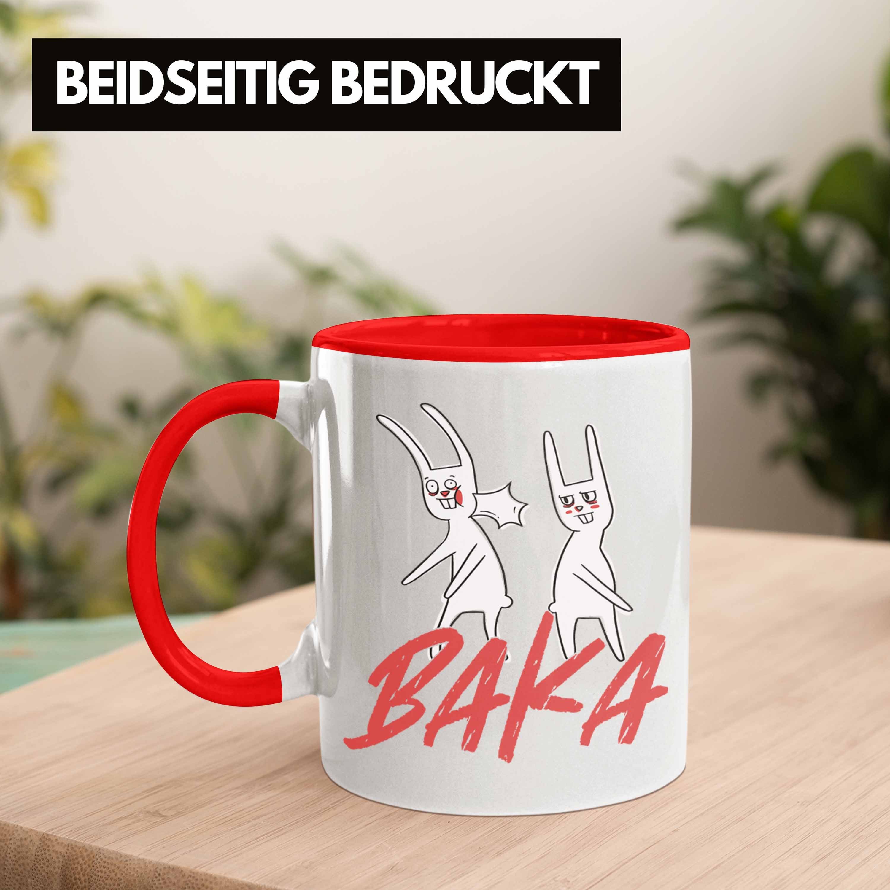 Manga Baka Anime-Fans Trendation - Tasse Geschenk Anime Geschenkidee Hase Rot Tasse Kawaii Trendation Otakus