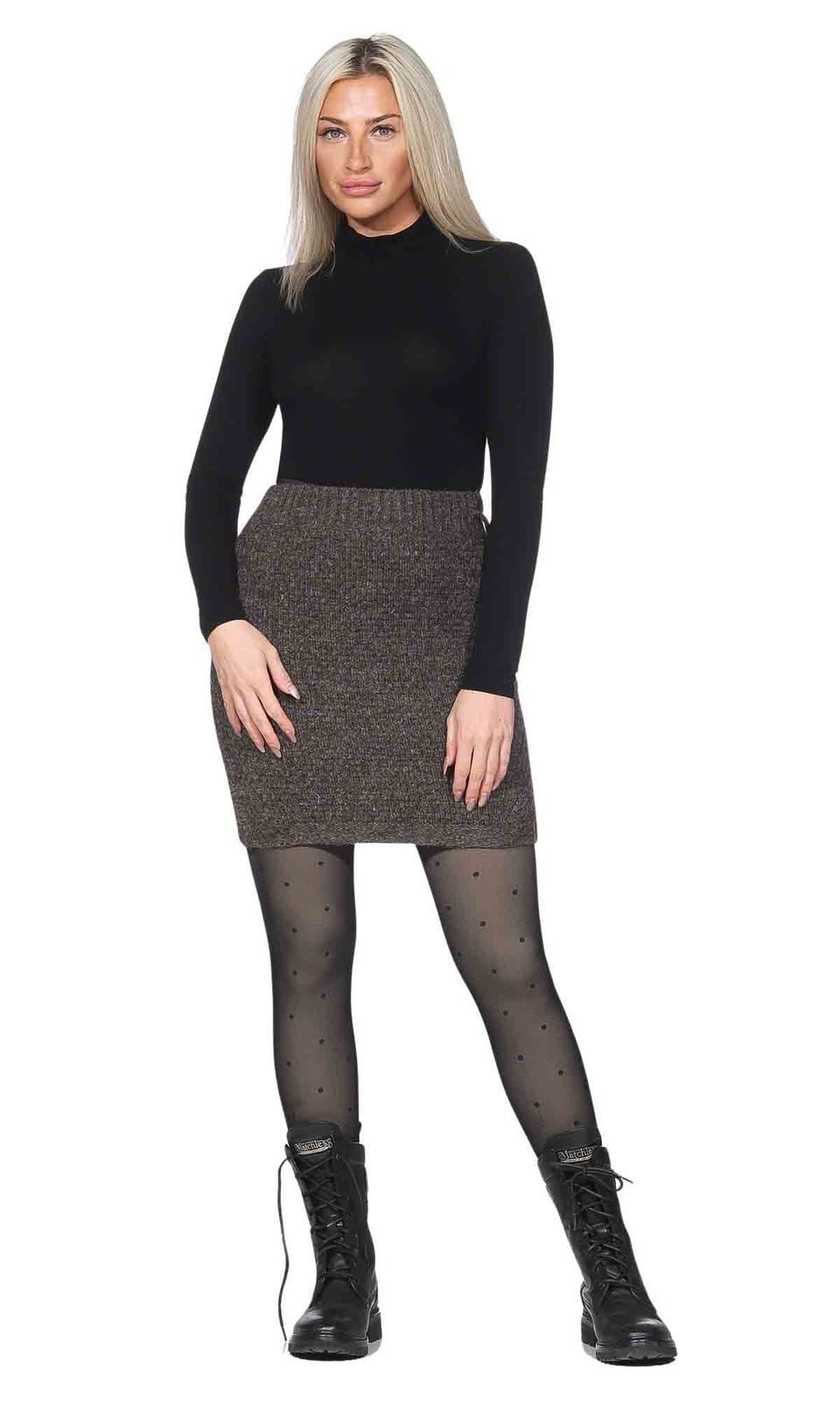 KUNST UND MAGIE Strickrock Klassischer Boho Strickrock Rock Winter Wolle – Bild 4 von 5
