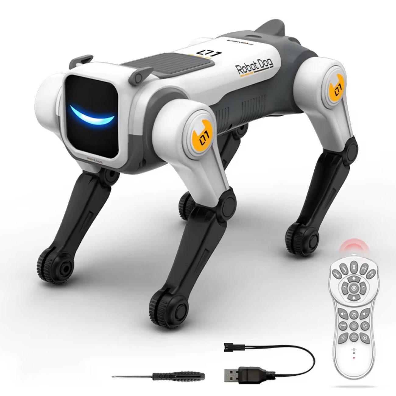 Athlix Robotertier Singender & Tanzender 2,4 GHz Ferngesteuerter Stunt-Roboterhund, Interaktiver Roboterhund mit zahlreichen Bewegungsabläufen