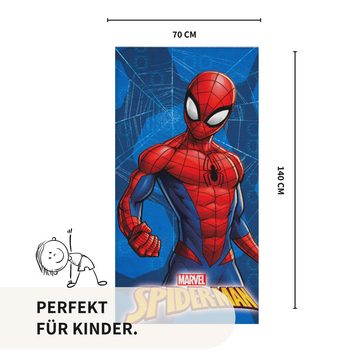 MTOnlinehandel Badetuch Spiderman 70x140 cm, 100 %, Baumwolle (1-St), Marvel's Kinder Bade-/Strandtuch