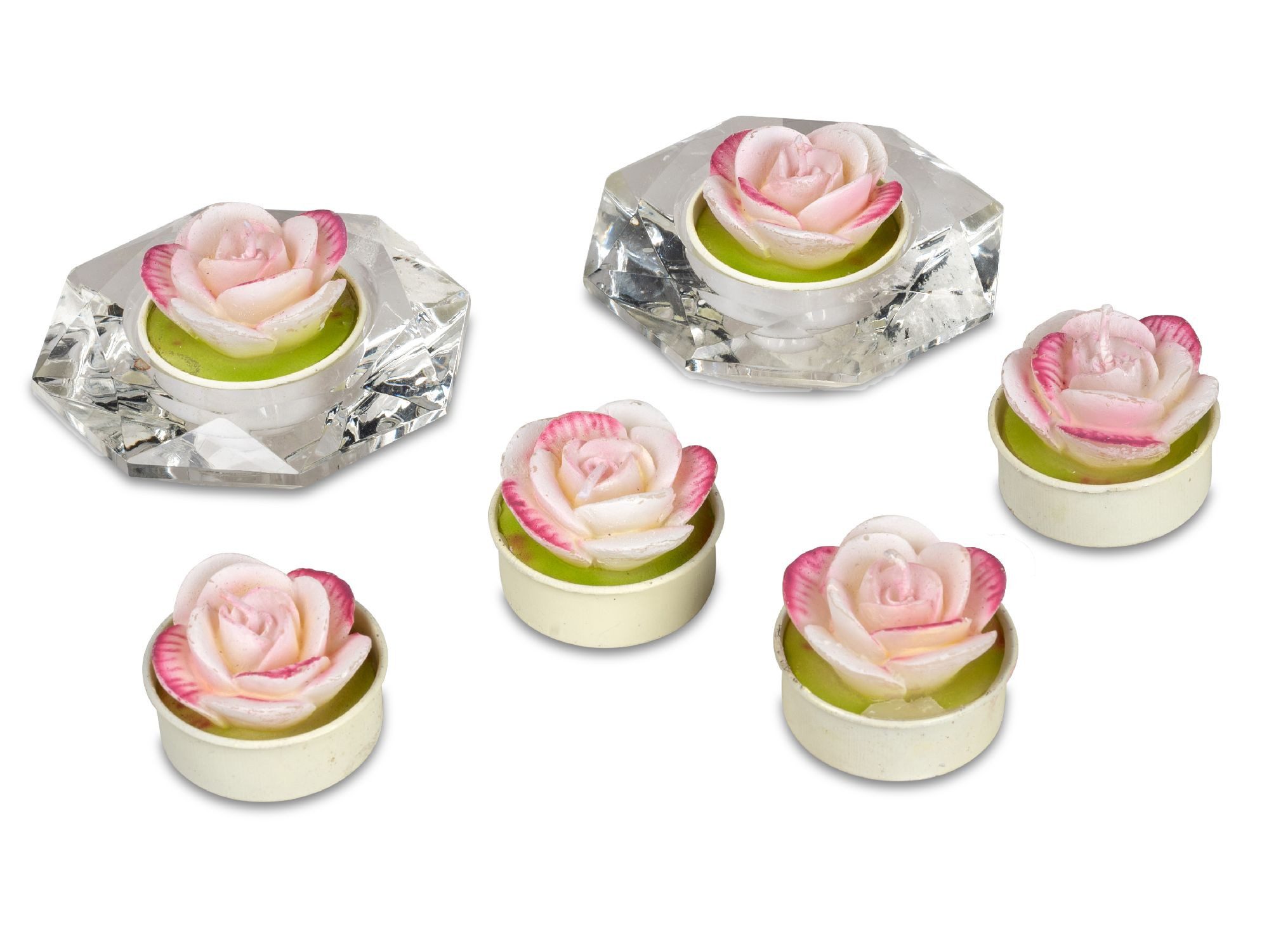 formano Teelicht Frühlingszeit, Farbe: rosa, Motiv: Rosen günstig online kaufen