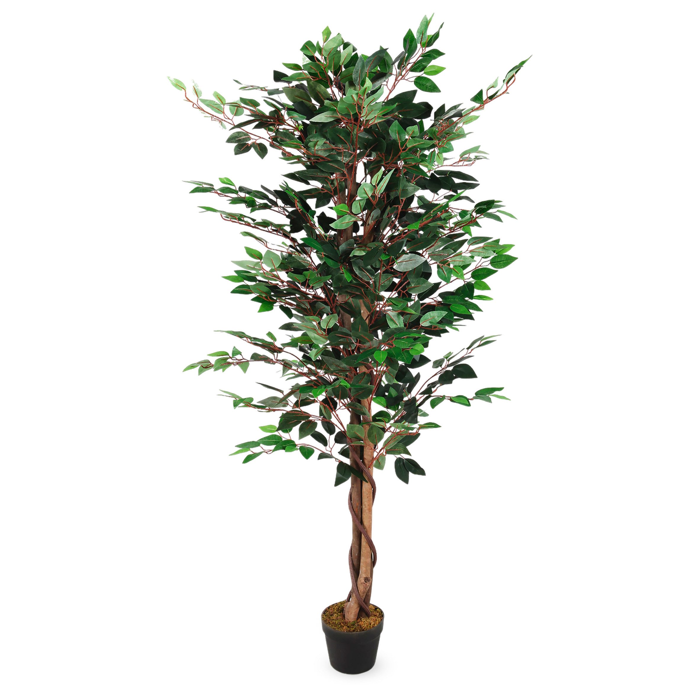 Kunstbaum Kunstpflanze im Blumentopf 160 cm - Ficus